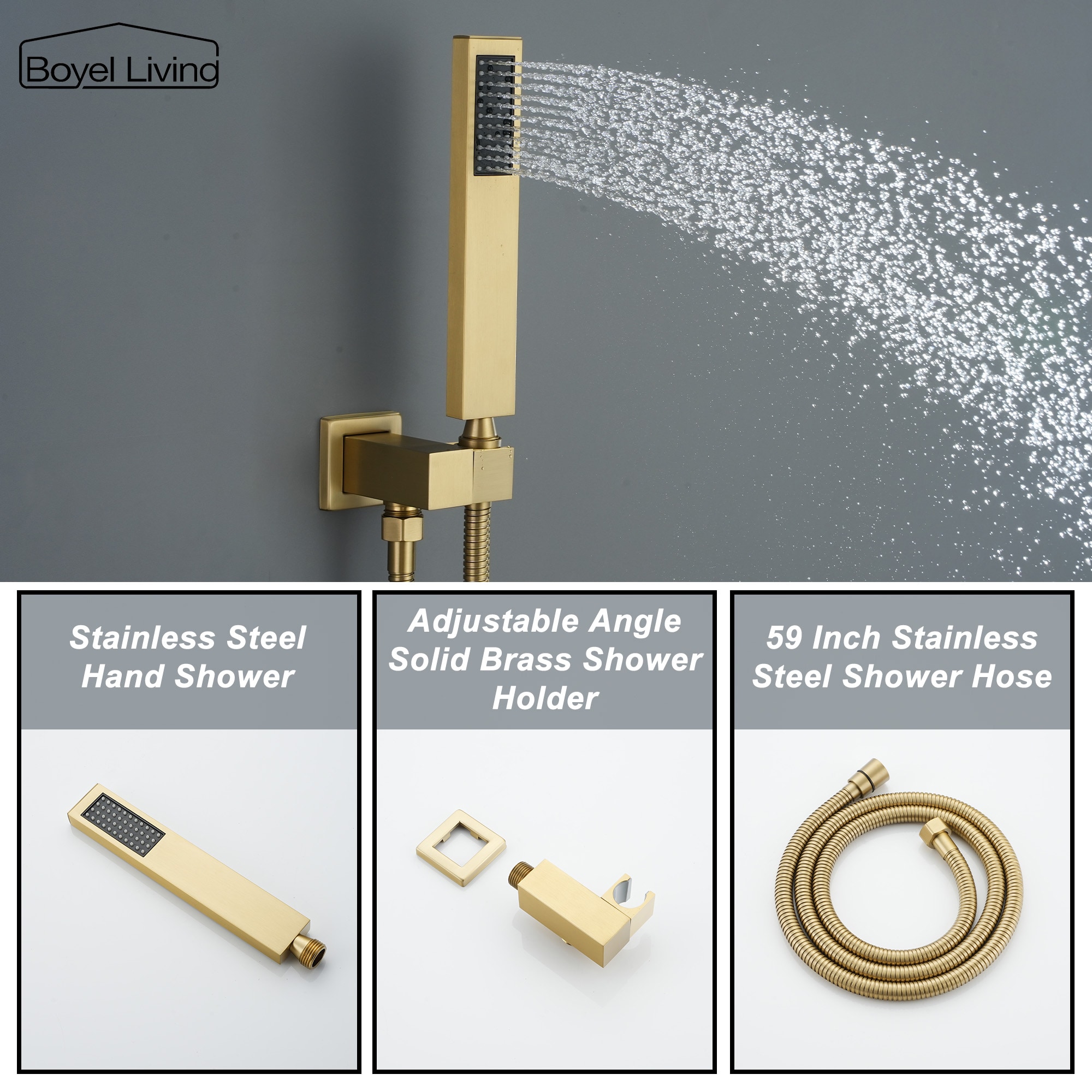 Clihome CSMD-BS880-16BG12 Showerhead-Bar-Panels - View #5