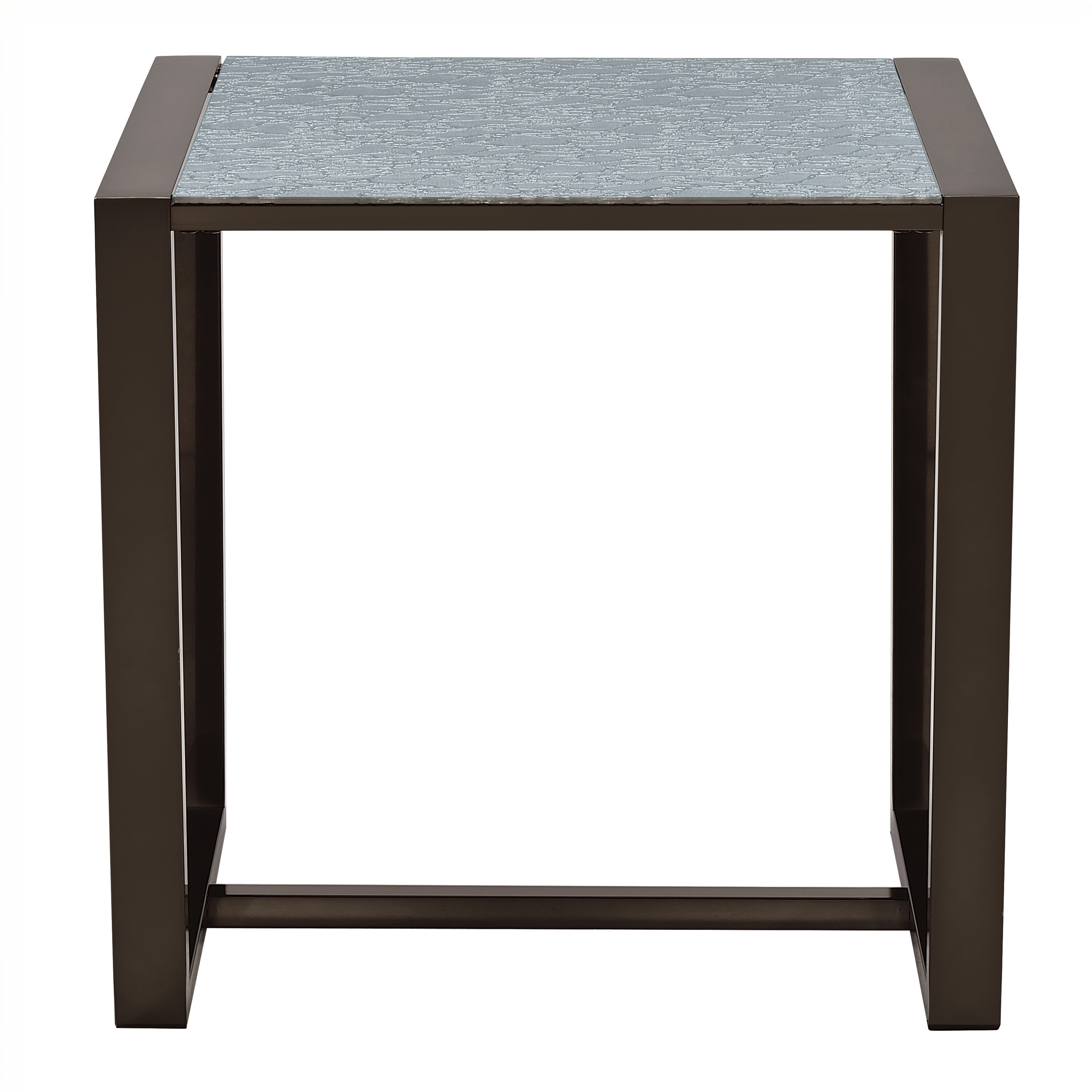Steve Silver MZ300E Mazie 23.75-in W x 24-in H Black Glass Square Modern End Table Assembly Required