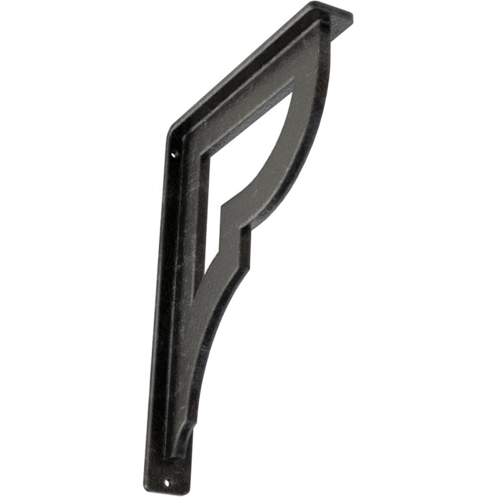 Ekena Millwork BKTM01X07X10SBRASV Bradford 7.5-in x 1.5-in x 10-in Gray Wrought iron Mounting bracket