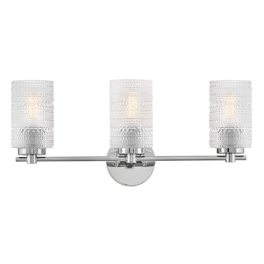 Lark 85573CM Mabel 24.5-in 3 -Light Gloss Chrome Transitional Vanity light