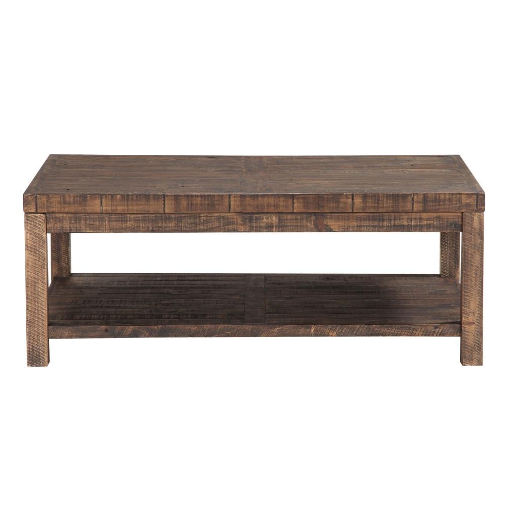 Modus Furniture Craster Smoky Taupe Wood Farmhouse Coffee Table with ...