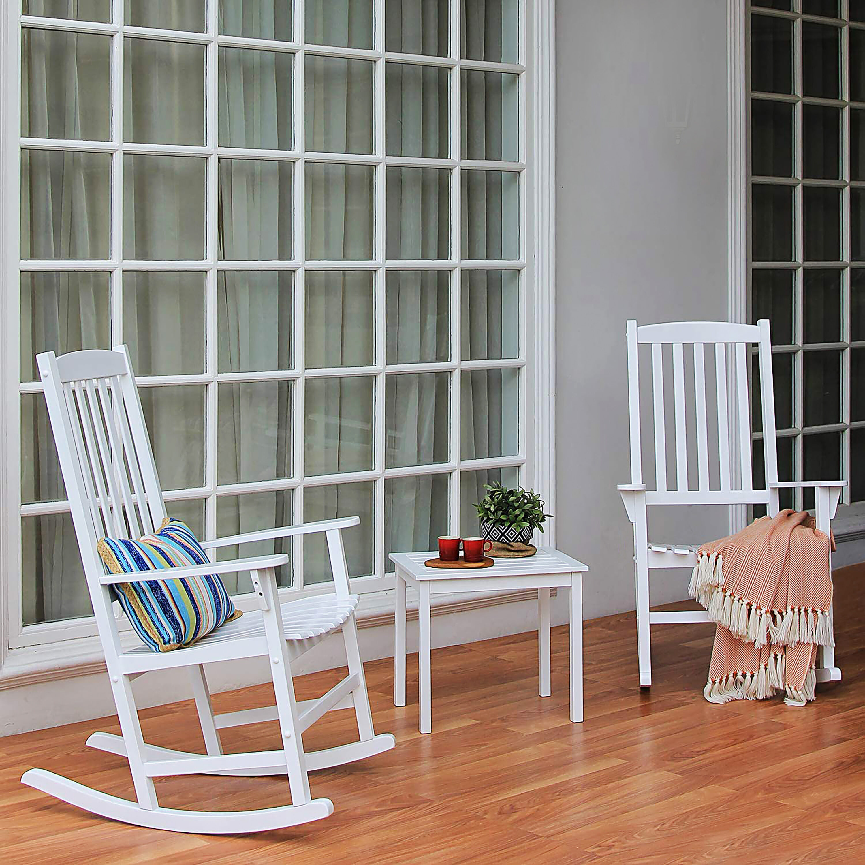 Cambridge Casual 610676-HW-WH-XX-XX Thames Mahogany Wood 3 -Piece Patio Conversation Set