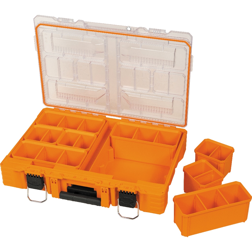 Klein Tools 12-in Orange Tool Box in the Portable Tool Boxes department at
