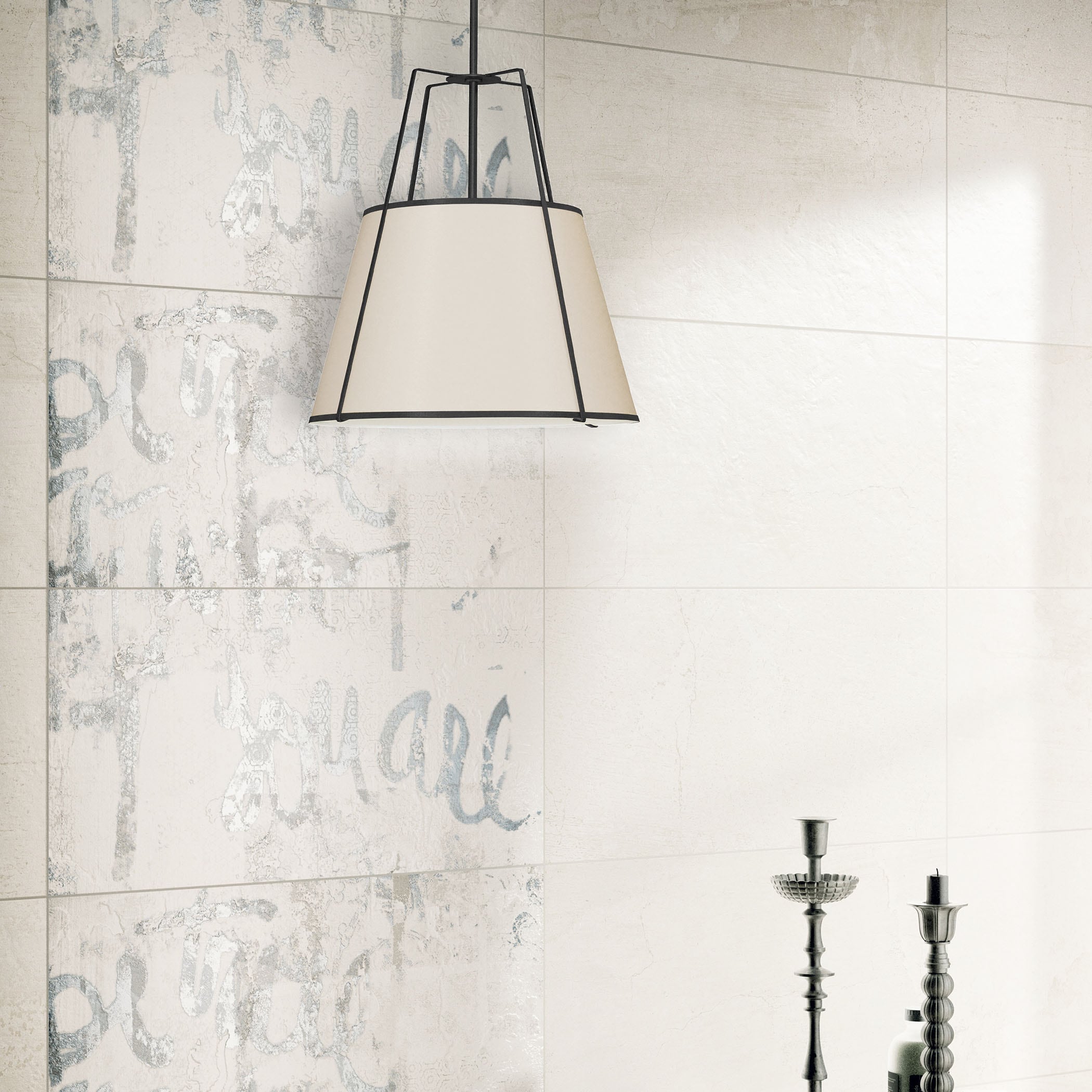 Trapezoid 3-Light 18" Black Drum Pendant with White Shade