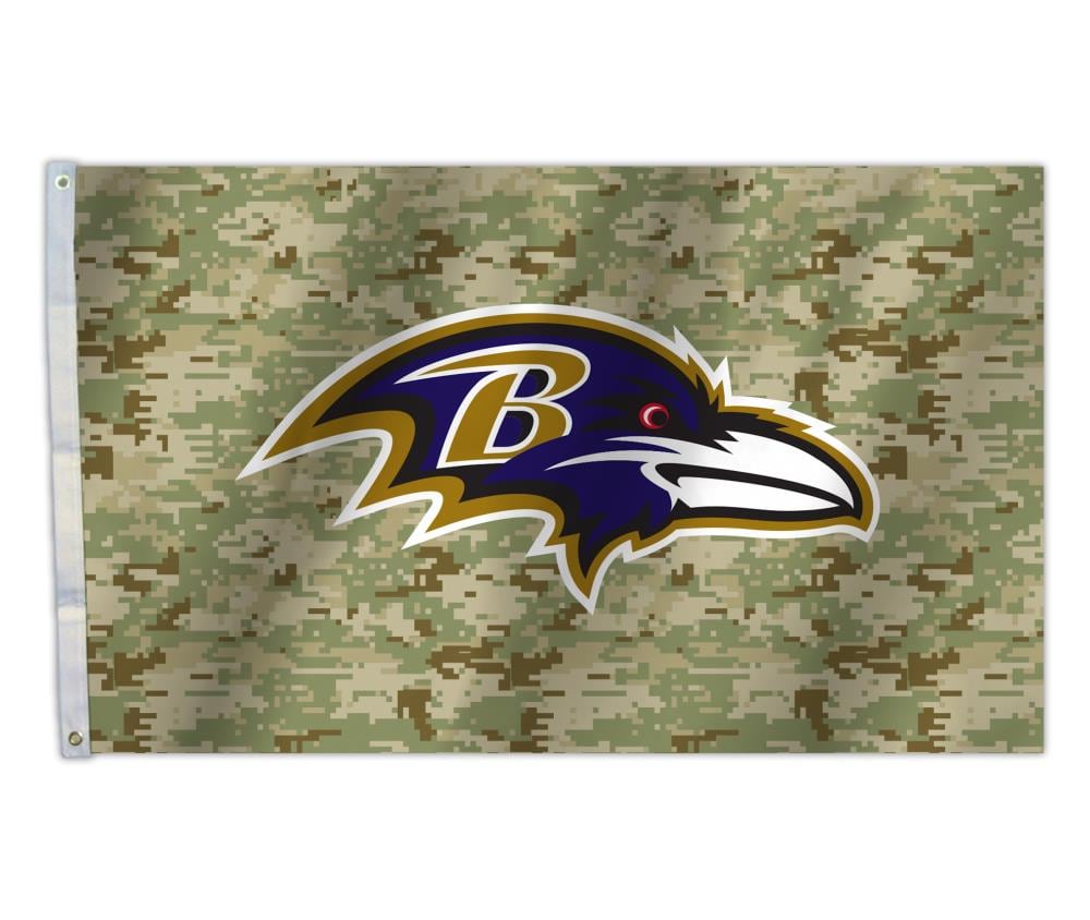 Fremont Die Camo 3X5 Flag 5-ft W x 3-ft H Baltimore Ravens House Flag at