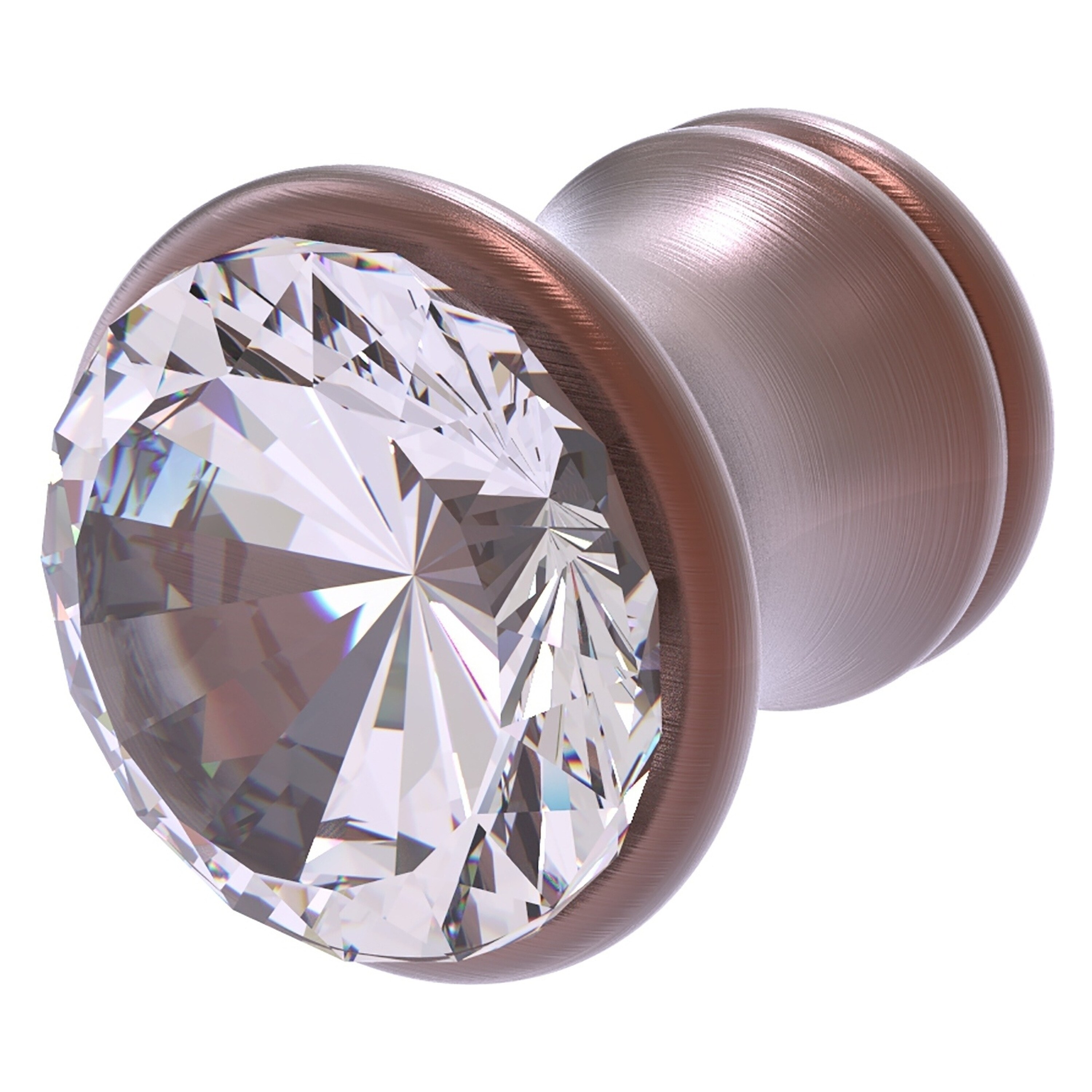 Allied Brass CC-10-CA Carolina Crystal 1-1/2-in Antique Copper Round Traditional Cabinet Knob