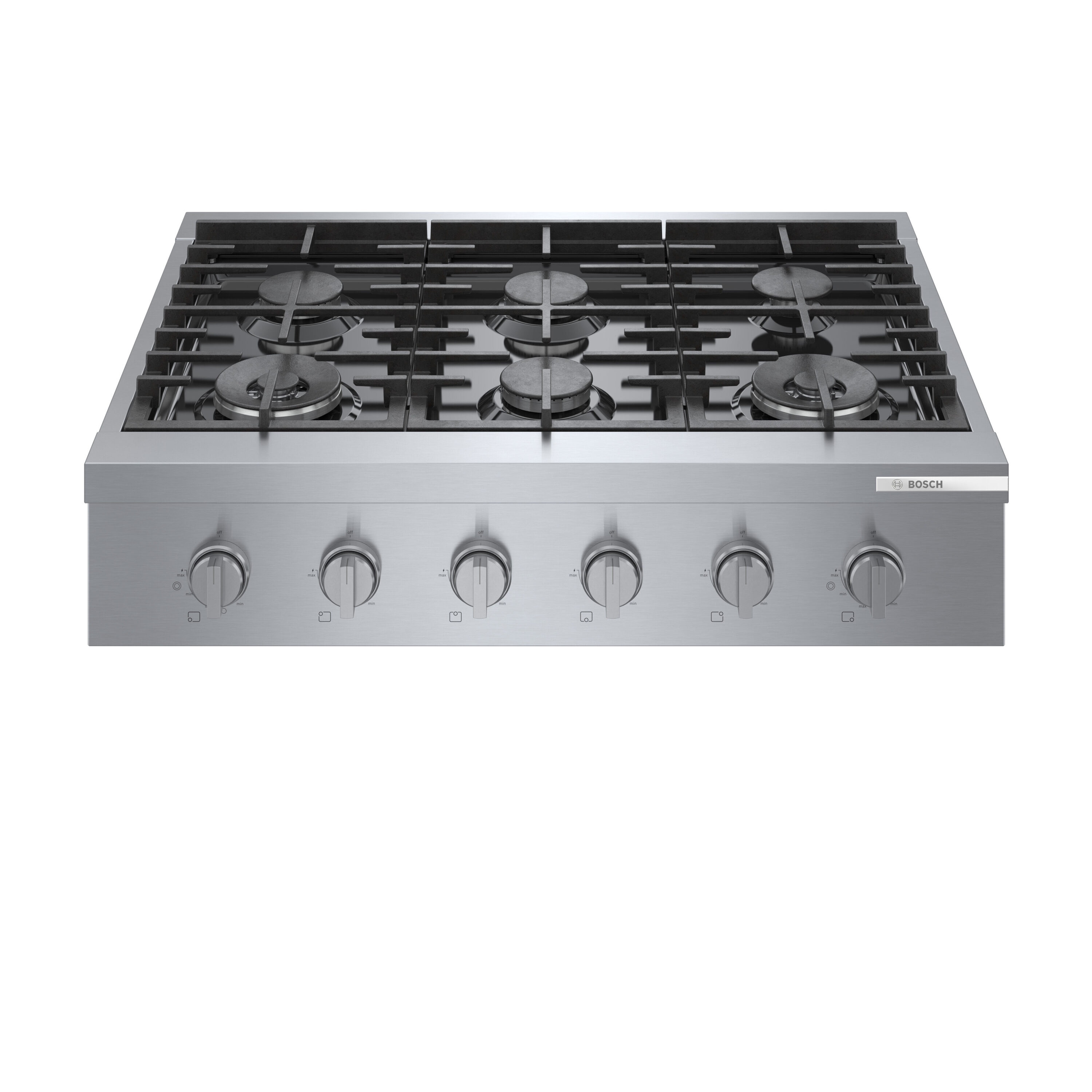 Bosch RGM8658UC 800 Series Industrial Style 36-in 6 burners Stainless steel Gas Cooktop