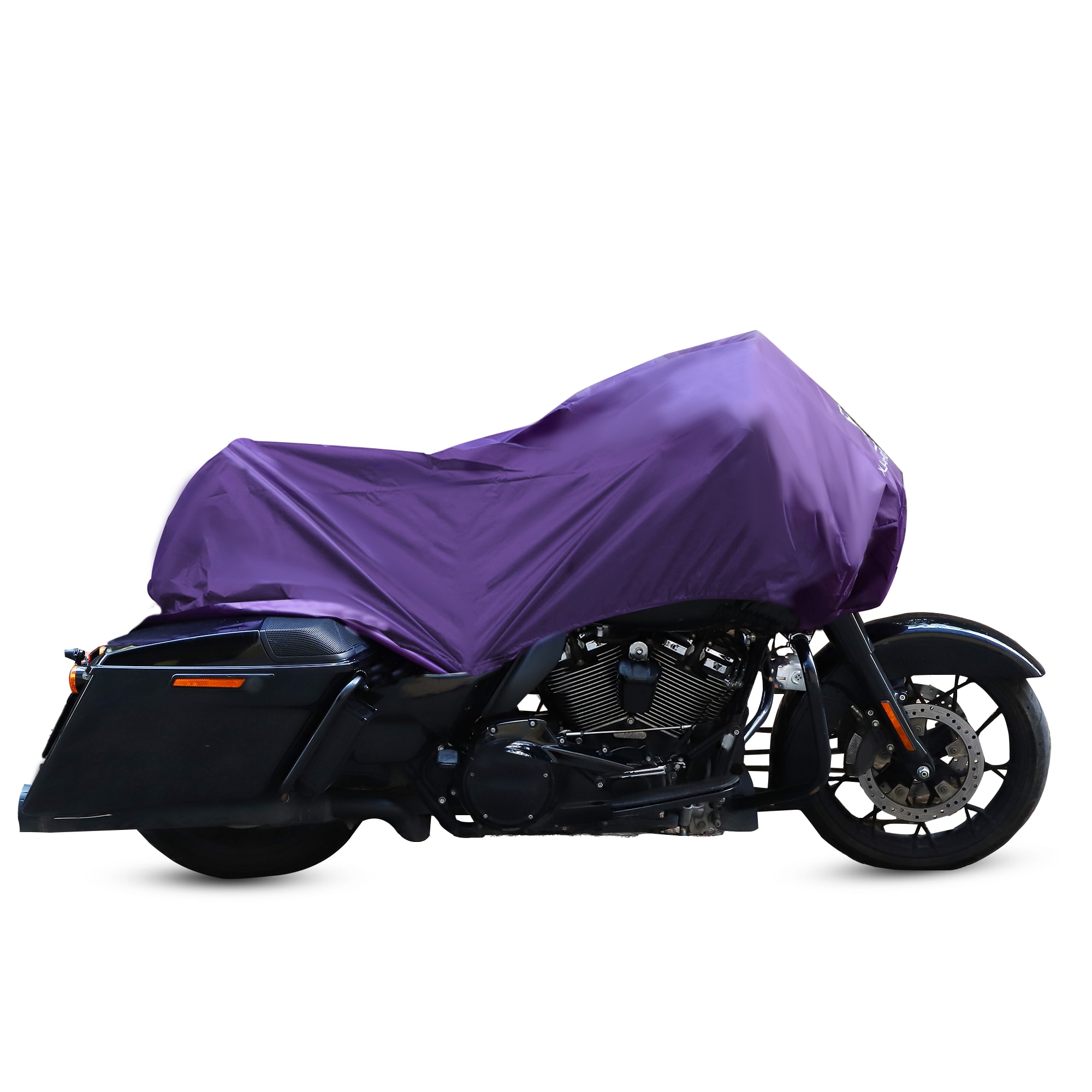 Unique Bargains Motorcycle Cover Lightweight Half Cover Outdoor Waterproof Rain Dust Protector Purple XL Size for Most Full Dress Touring Cruiser