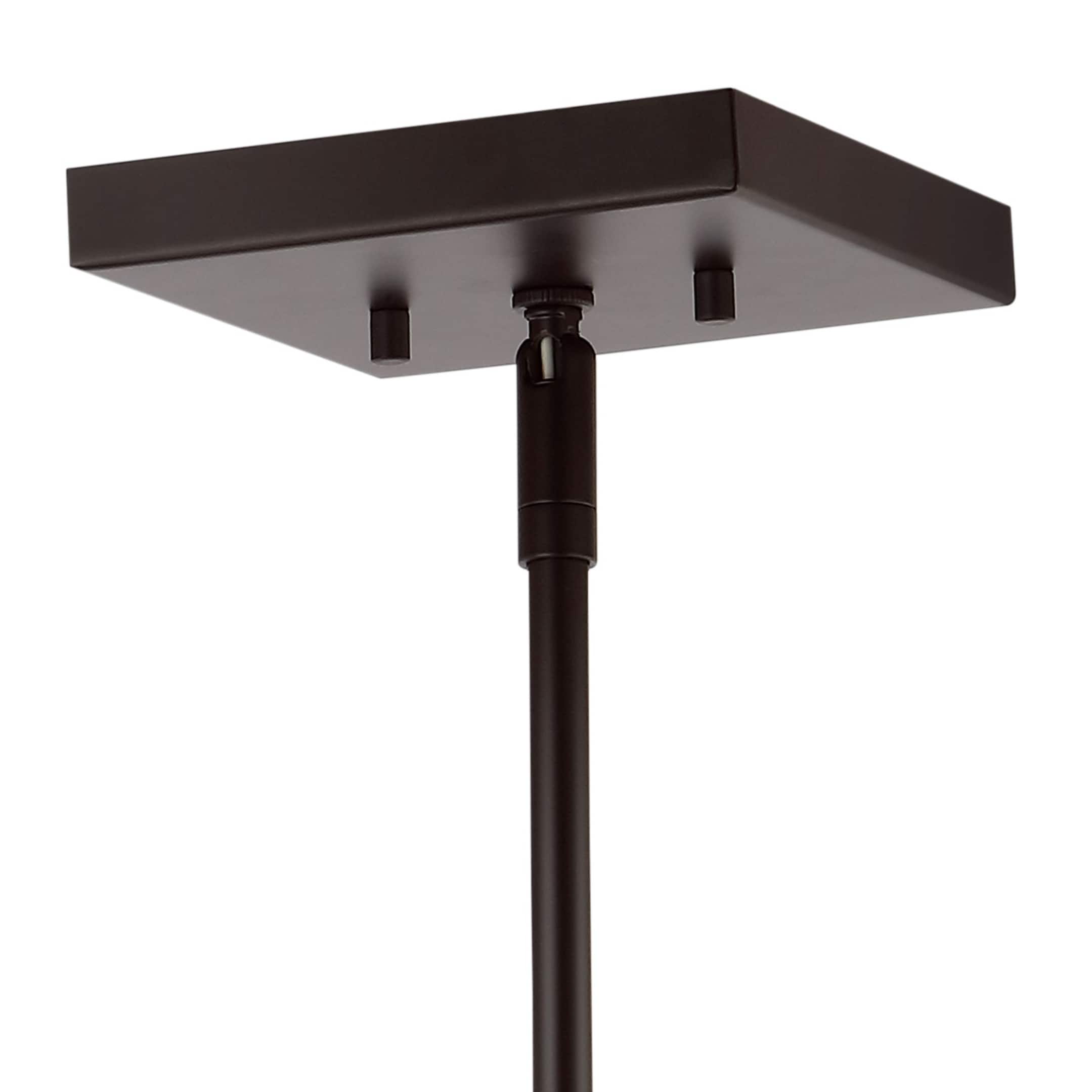 Quinn Industrial Rustic 8.13" Mini LED Pendant in Oil-Rubbed Bronze with Clear Glass