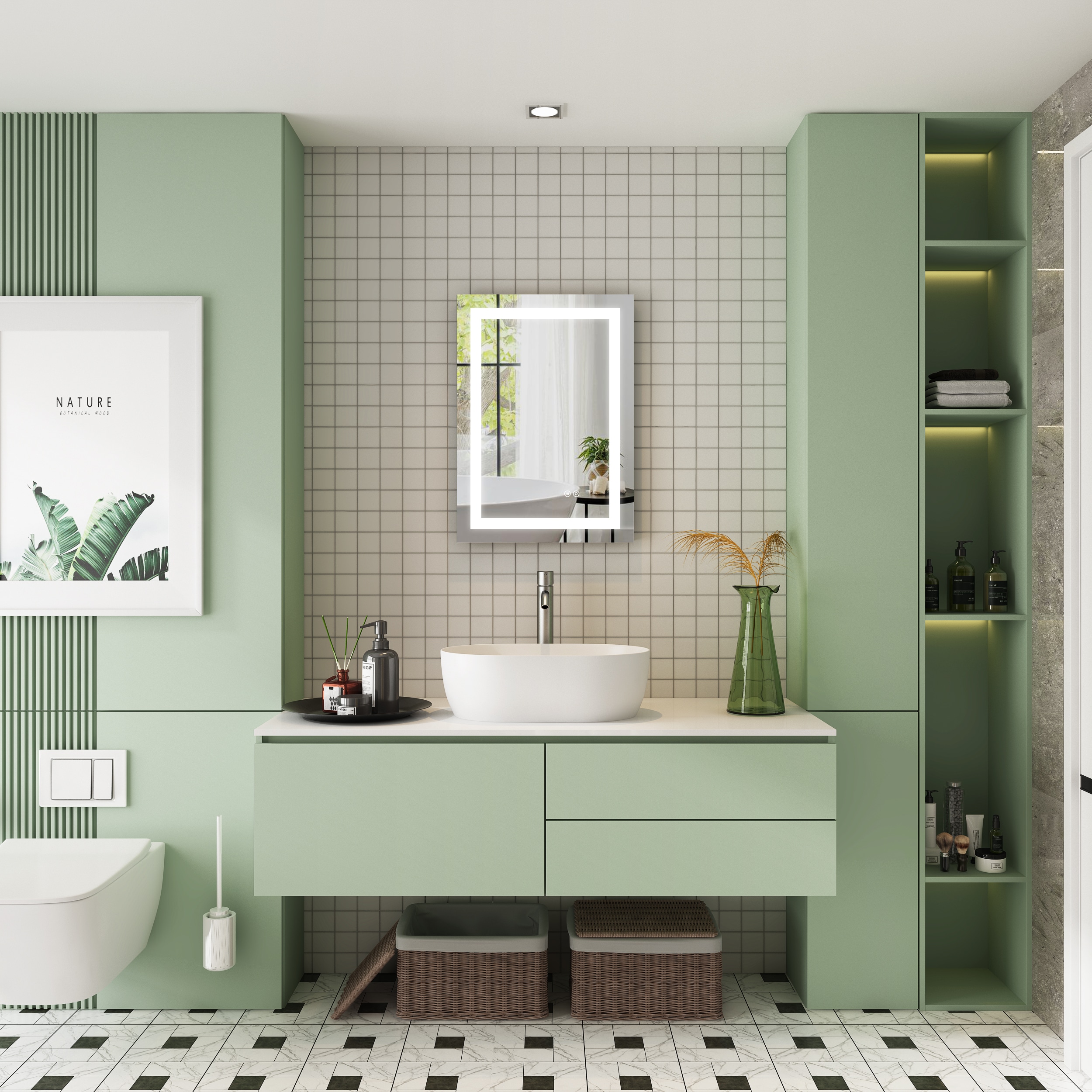 WELLFOR W1MRL2028 Framed-Bath-Mirrors - View #3