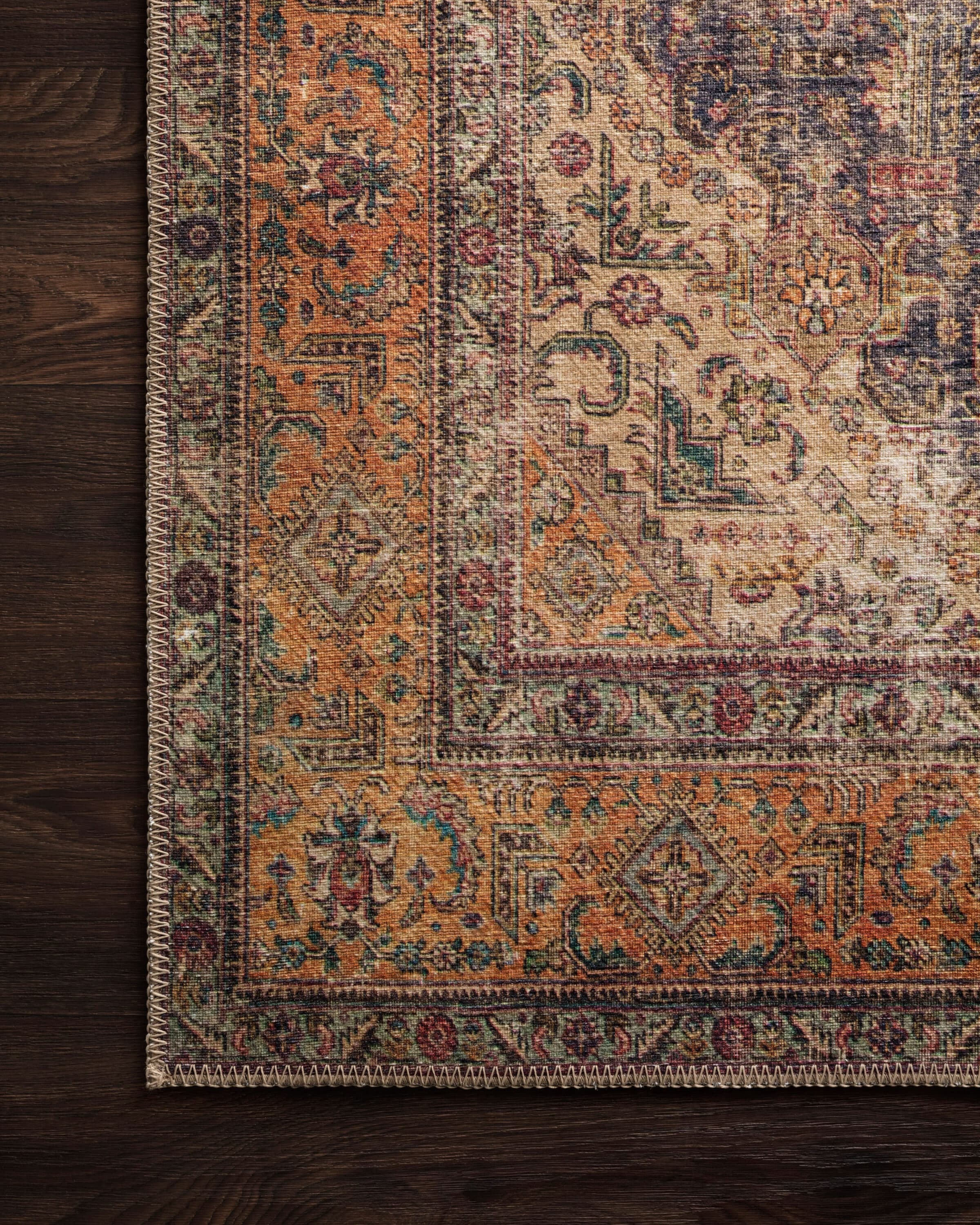 Loloi II Loren X 10 Plum Indoor Distressed/Overdyed Oriental Area Rug  in the Rugs department at