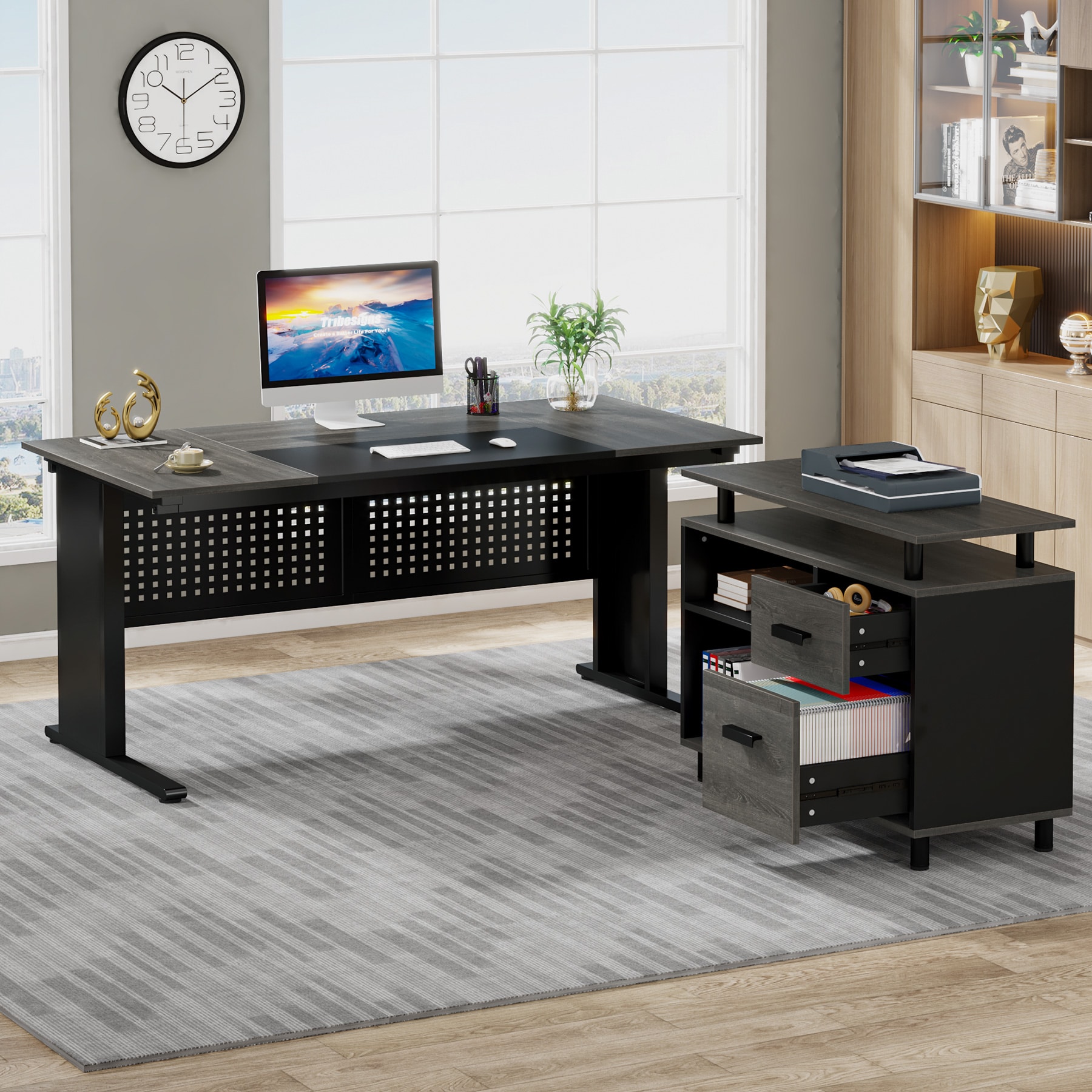 Tribesigns LWFD-F1982 Office Conference Table Multiple colors/finishes 1 -Person Conference table ( 63-in W x 29.5-in H )