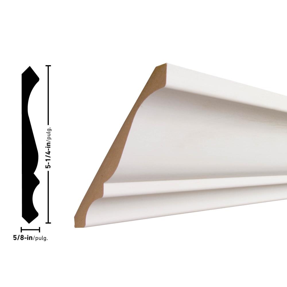 RapidFit 5-1/4-in x 8-ft Primed MDF Crown Moulding at Lowes.com