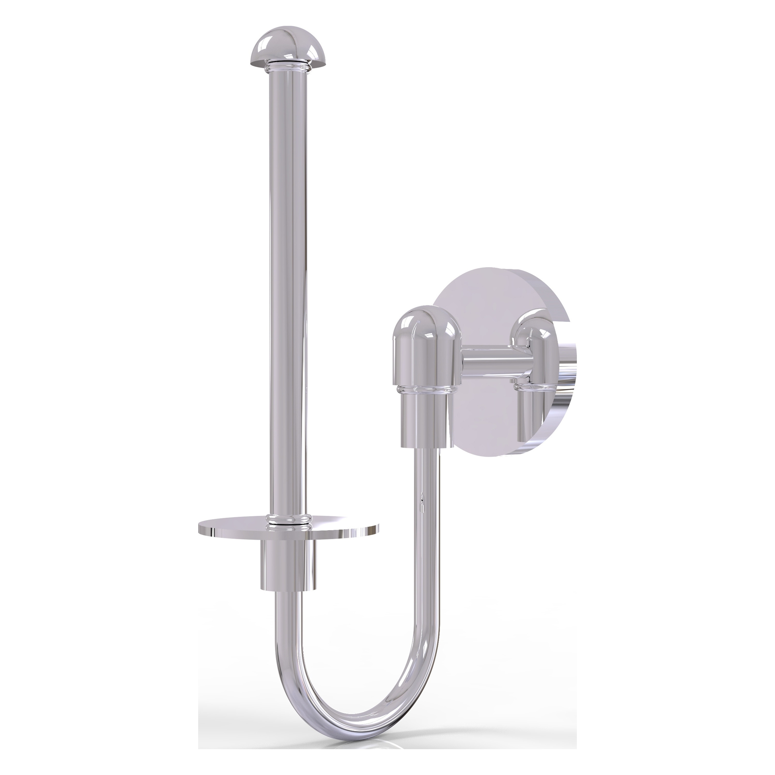 Allied Brass TA-24U-PC Tango Polished Chrome Wall mount Single post Toilet Paper Holder 1 -Rolls with Storage