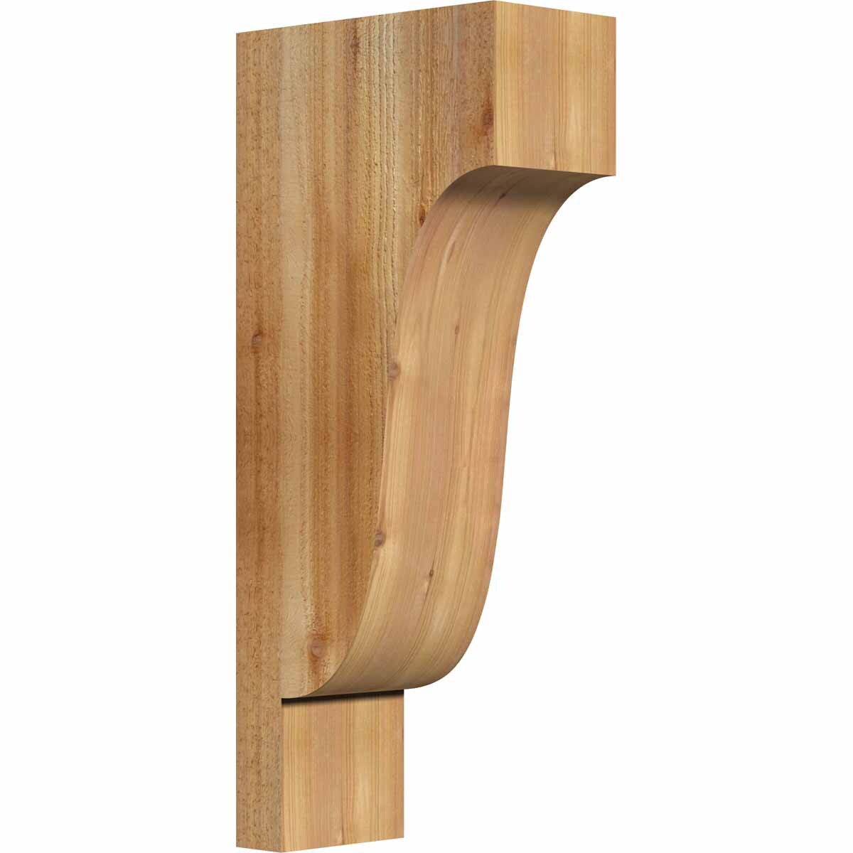 Ekena Millwork COR06X12X28NEW00RWR 6-in x 12-in x 28-in Newport Unfinished Western red cedar Wood Paintable/Stainable Corbel