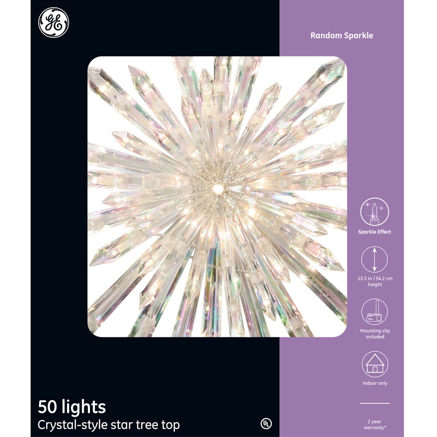 Clear Crystal Starburst Tree Topper 13.5