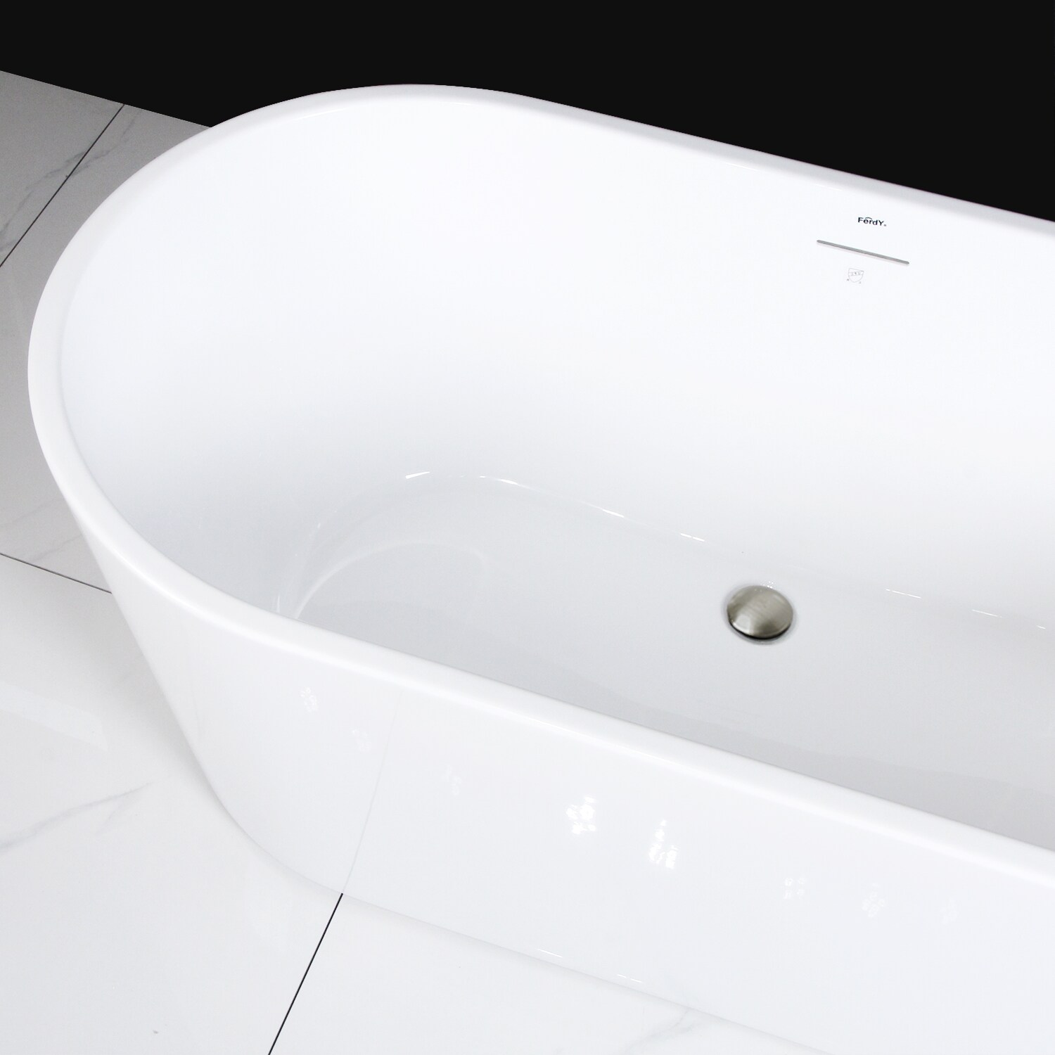 Coastal™ Serin™ 68 x 31-Inch Freestanding Bathtub Center Drain With  Integrated Overflow