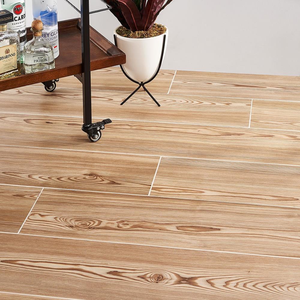 Ivy Hill Tile Mulberry 6-Pack Walnut 8-in x 48-in Matte Porcelain Wood Look Floor and Wall Tile