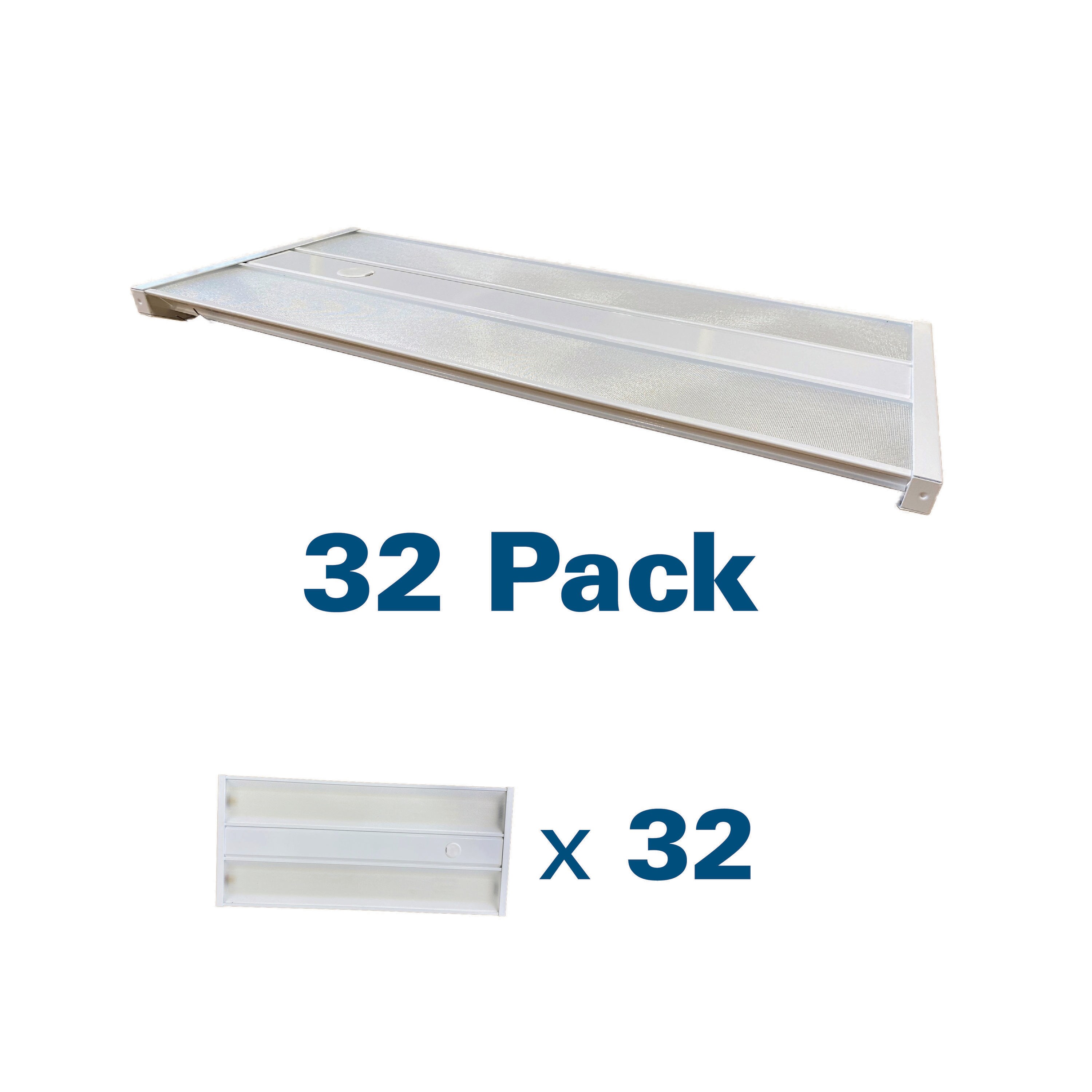 EarthTronics 11856-32PK 32 -Pack 22.8-in x 10.2-in 27750 -Lumen Adjustable Lumens 5000-K Tunable White LED High Bay Light
