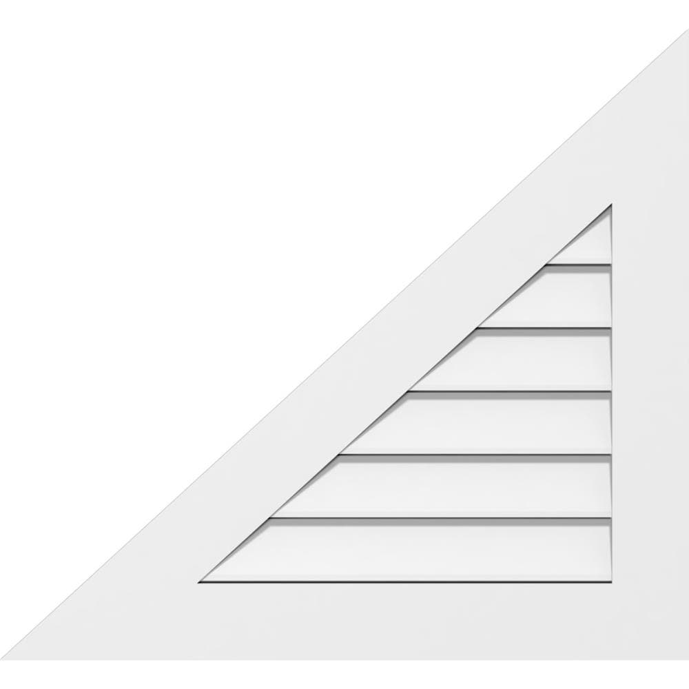 Ekena Millwork GVPRL40X2701SF 40-Inches x 26.625-Inches Off-white Triangle PVC Gable Louver Vent
