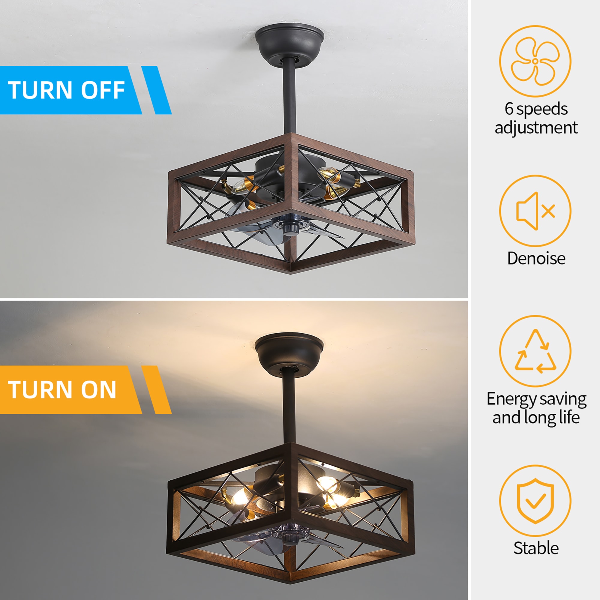 Fun Orange FUNQ3CF01 Ceiling-Fans - View #4