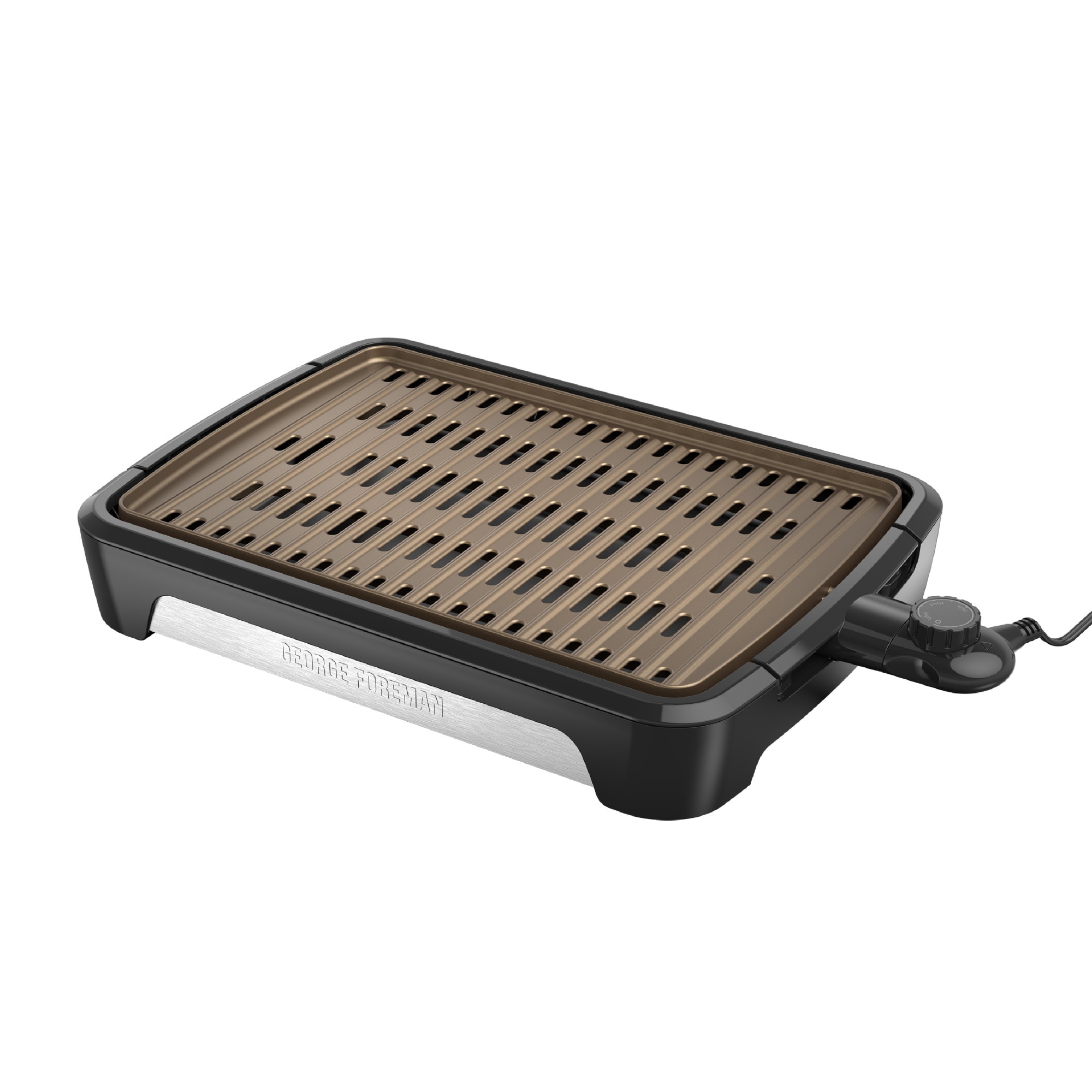 George Foreman Smokeless - Digital Family Size Grill, Silver