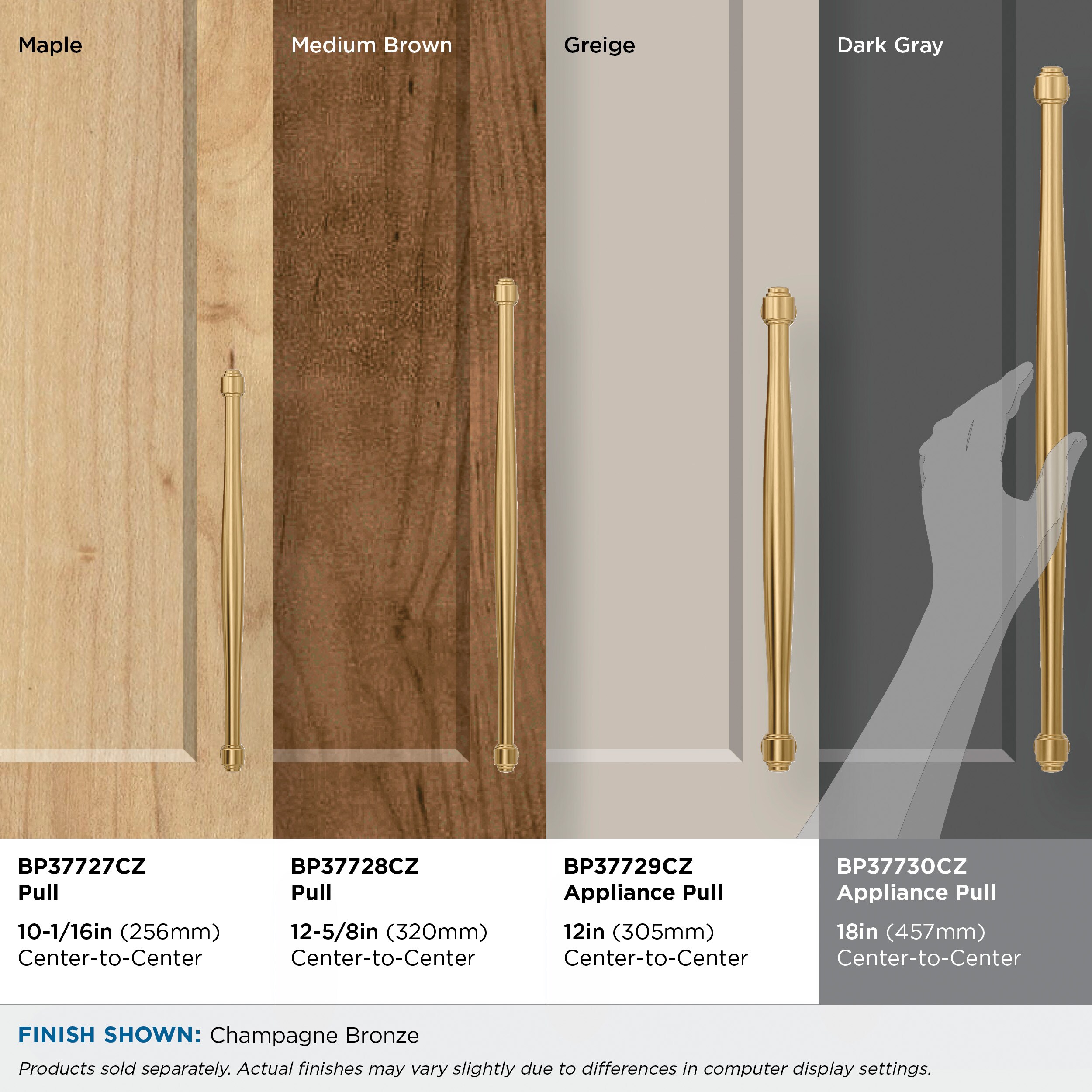 Amerock BP37730CZ Cabinet-Pulls - View #7