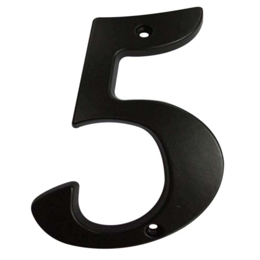 Gatehouse 5-in Black Number 5 in the House Letters & Numbers department ...