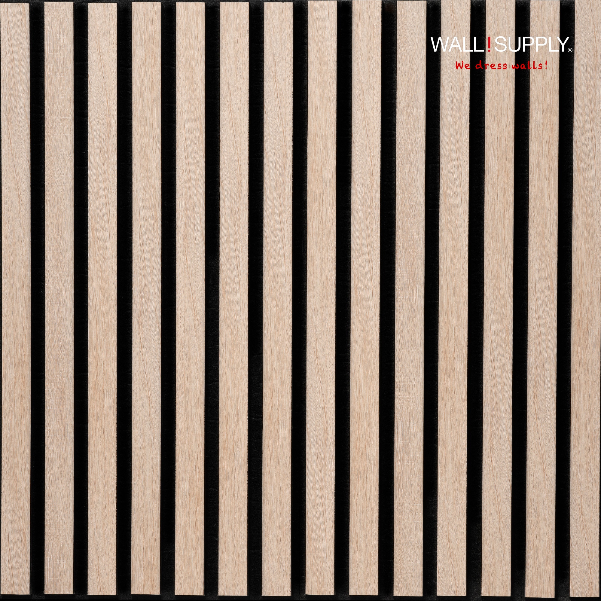 WALL!SUPPLY 22780260 22.83 x 11.42 Natural Oak Polystyrene Acoustical Sound Absorbing Panel 6 -Pack