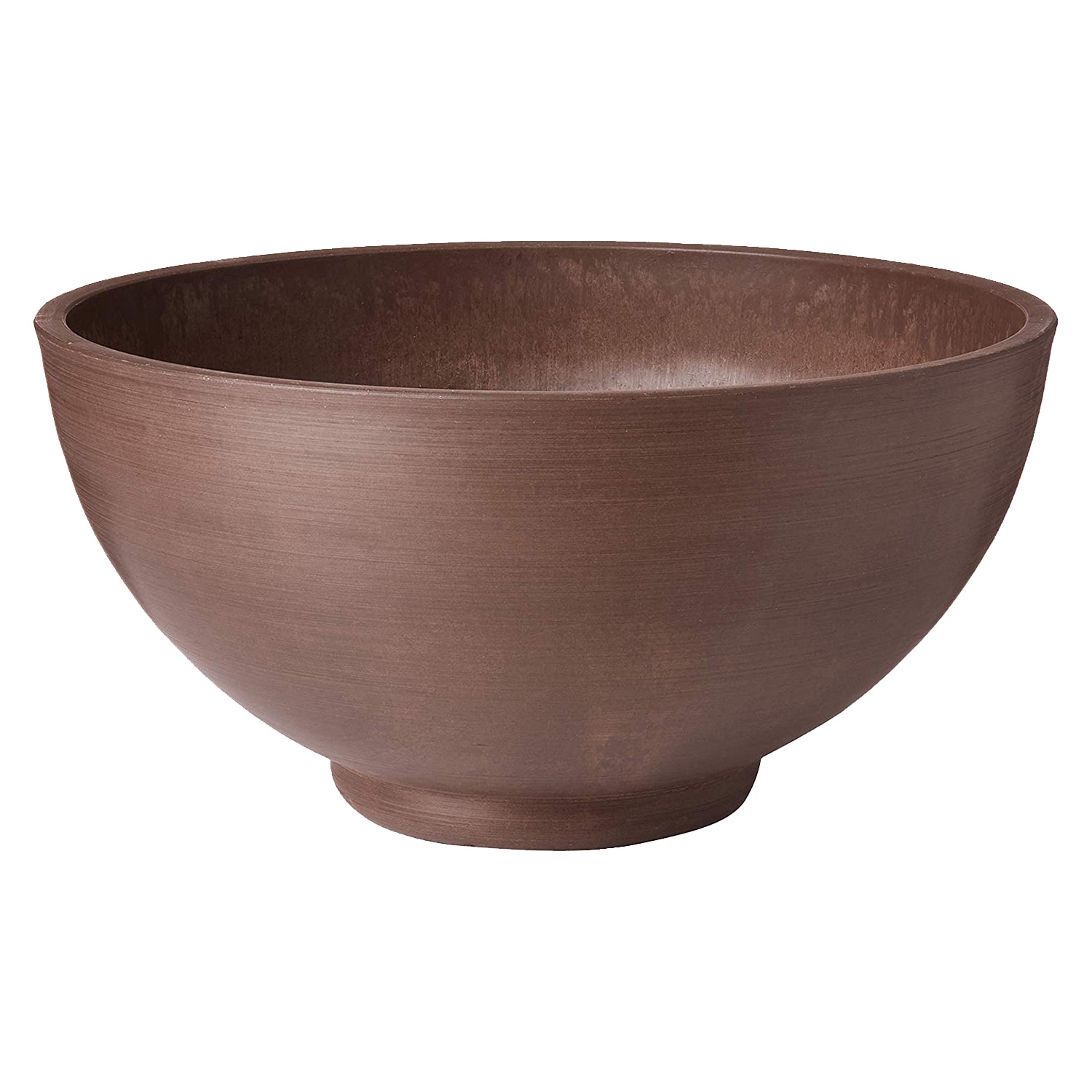Arcadia Garden Products K40C Round 8.0-in W x 8-in H x Brown Plastic Indoor/Outdoor Planter