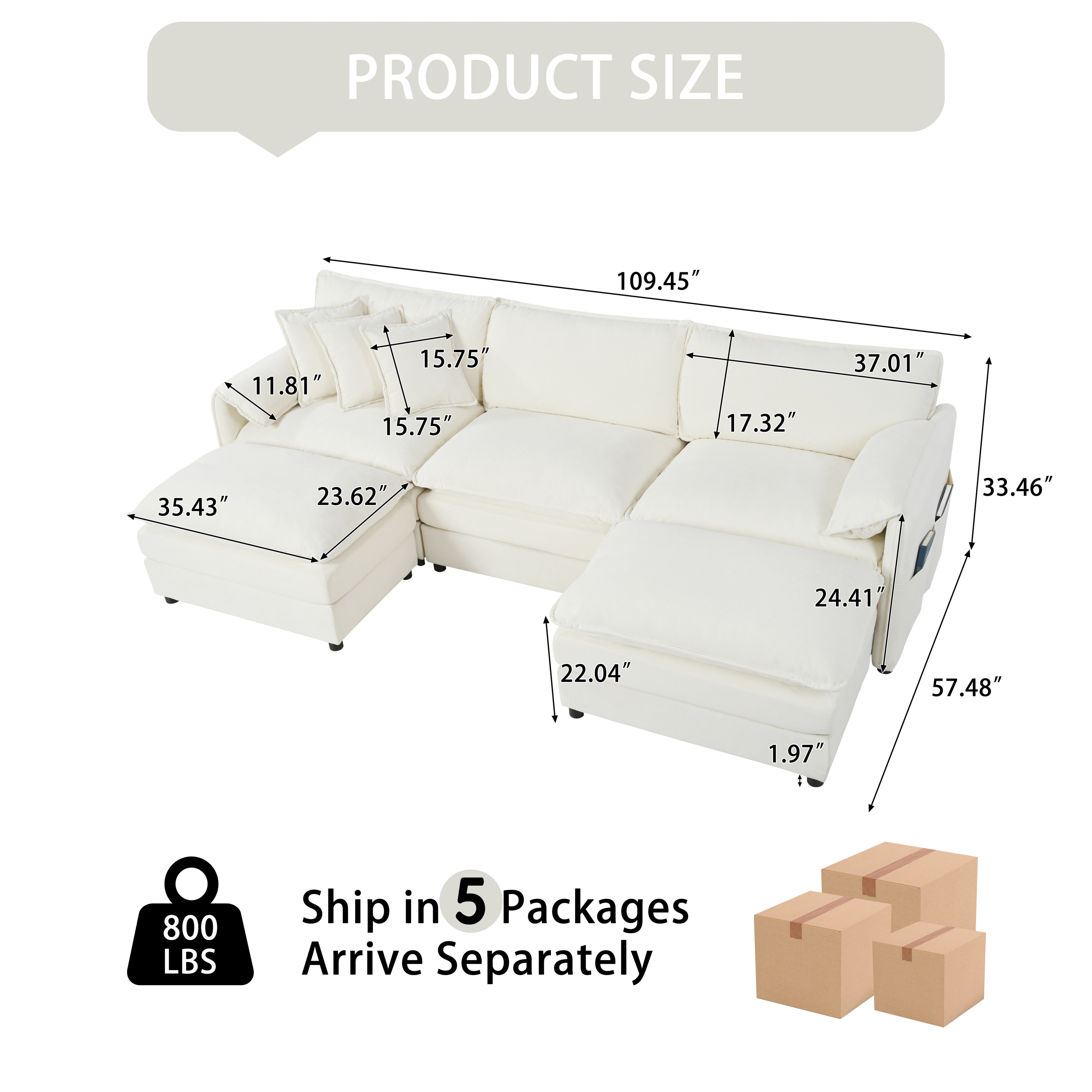 SINOFURN SYB920001WT Sofas-Loveseats - View #9