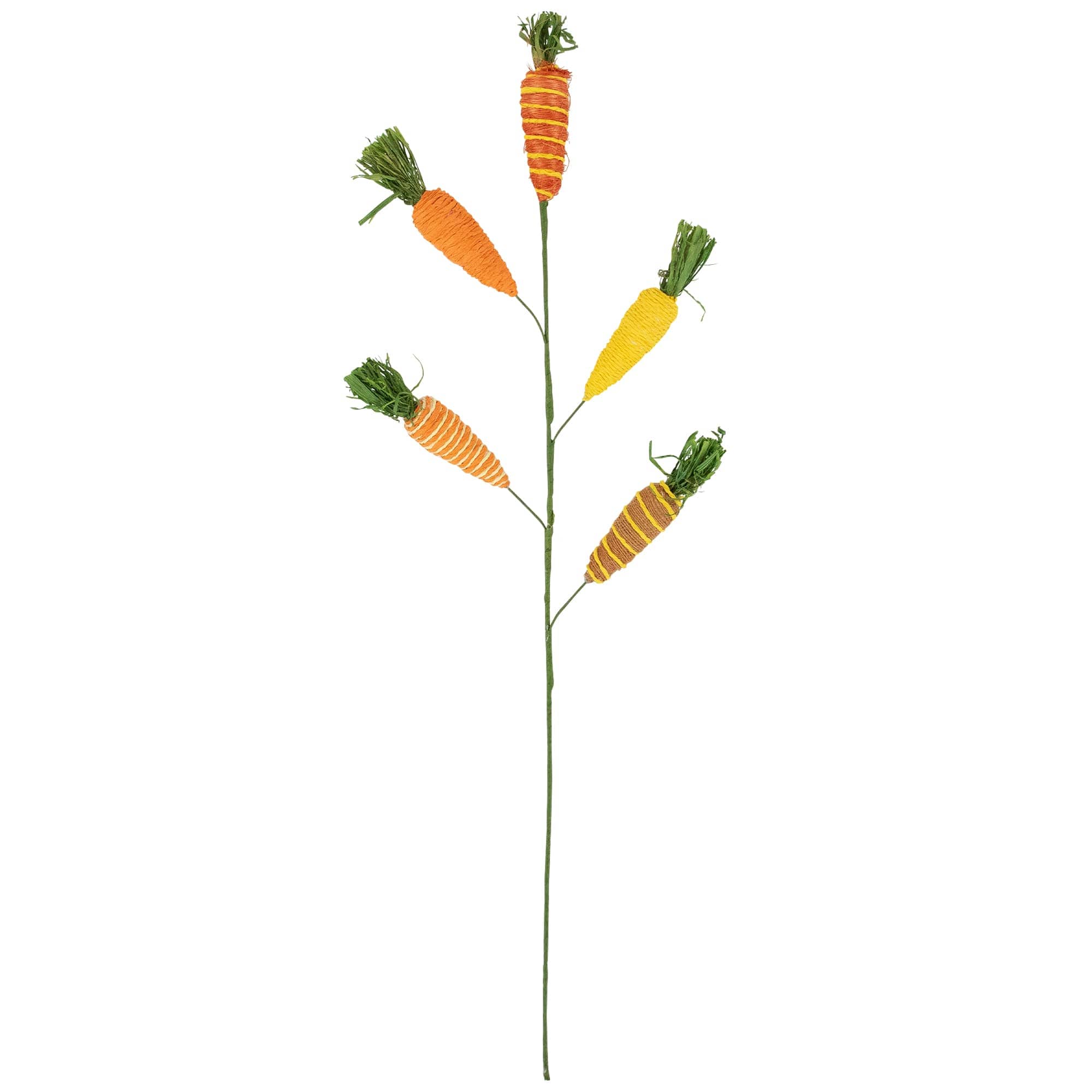 Striped Carrots Artificial Easter Spray - 23.75 inch