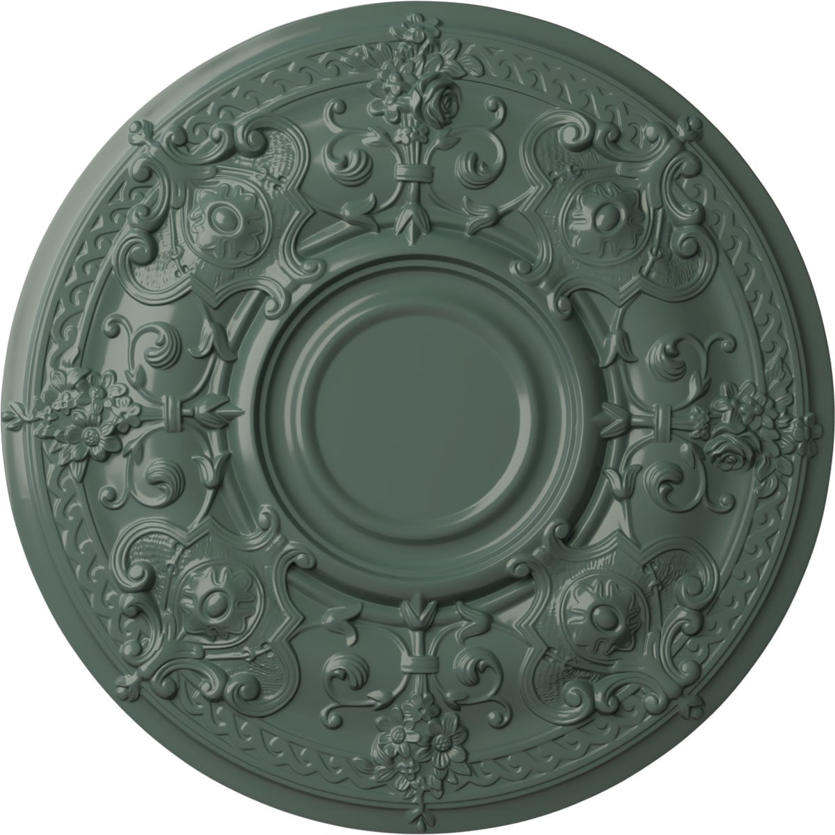 Ekena Millwork CM28OSCBF Oslo 28.125-in W x 28.125-in L Cloud Burst Polyurethane Ceiling Medallion