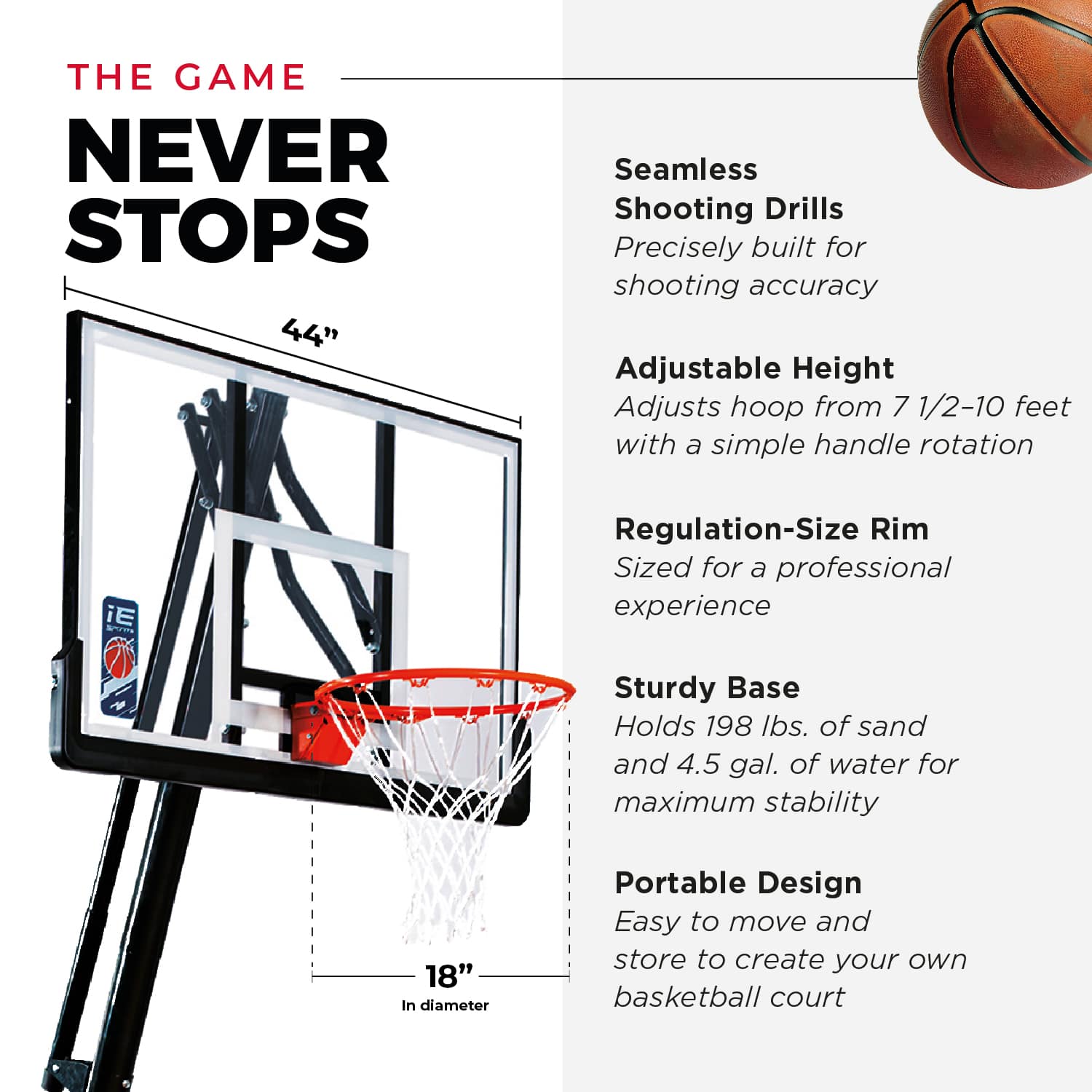 IE Sports 411998 Basketball-System - View #3