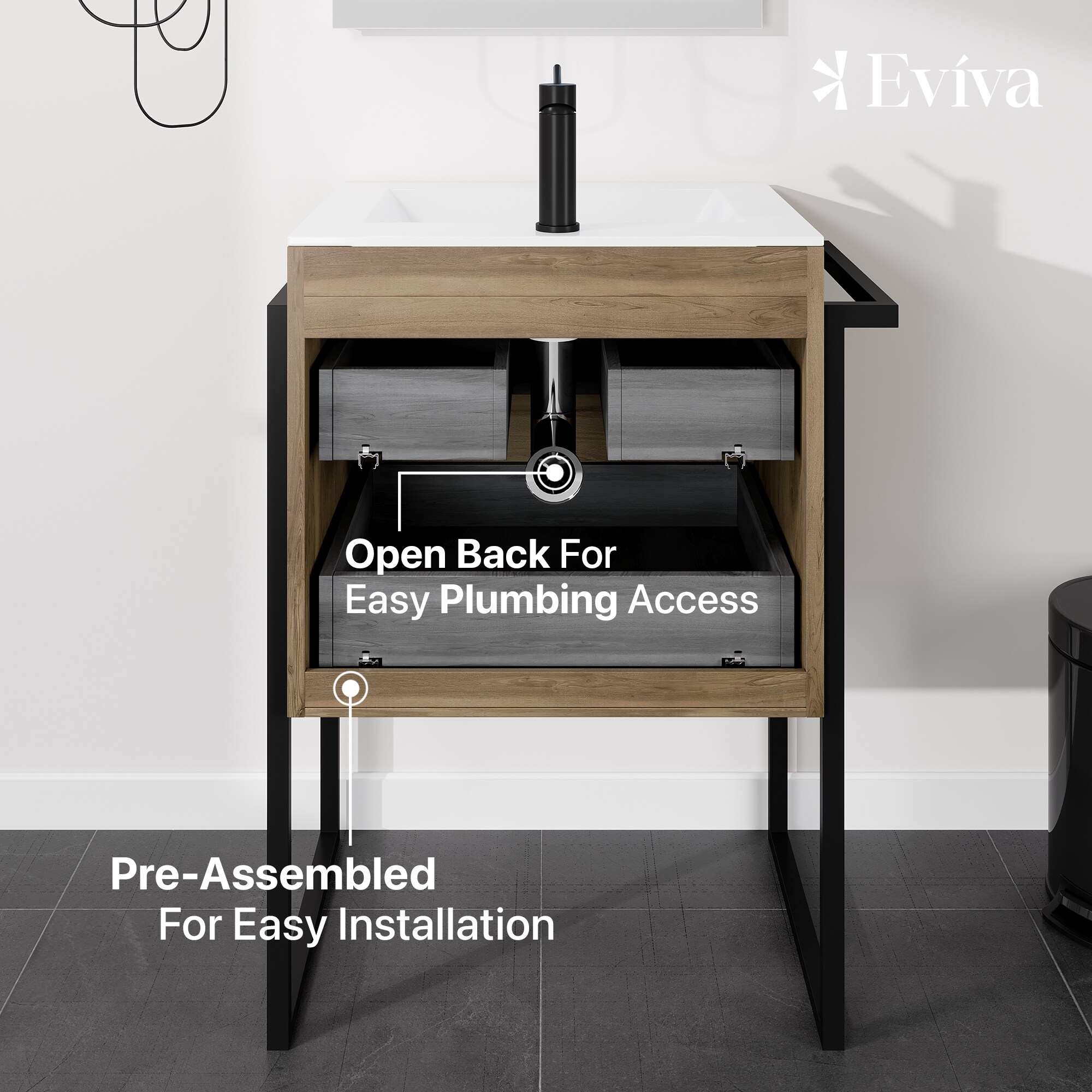 Eviva EVVN523-24NOK/LEGS Bath-Vanity-Combo - View #9