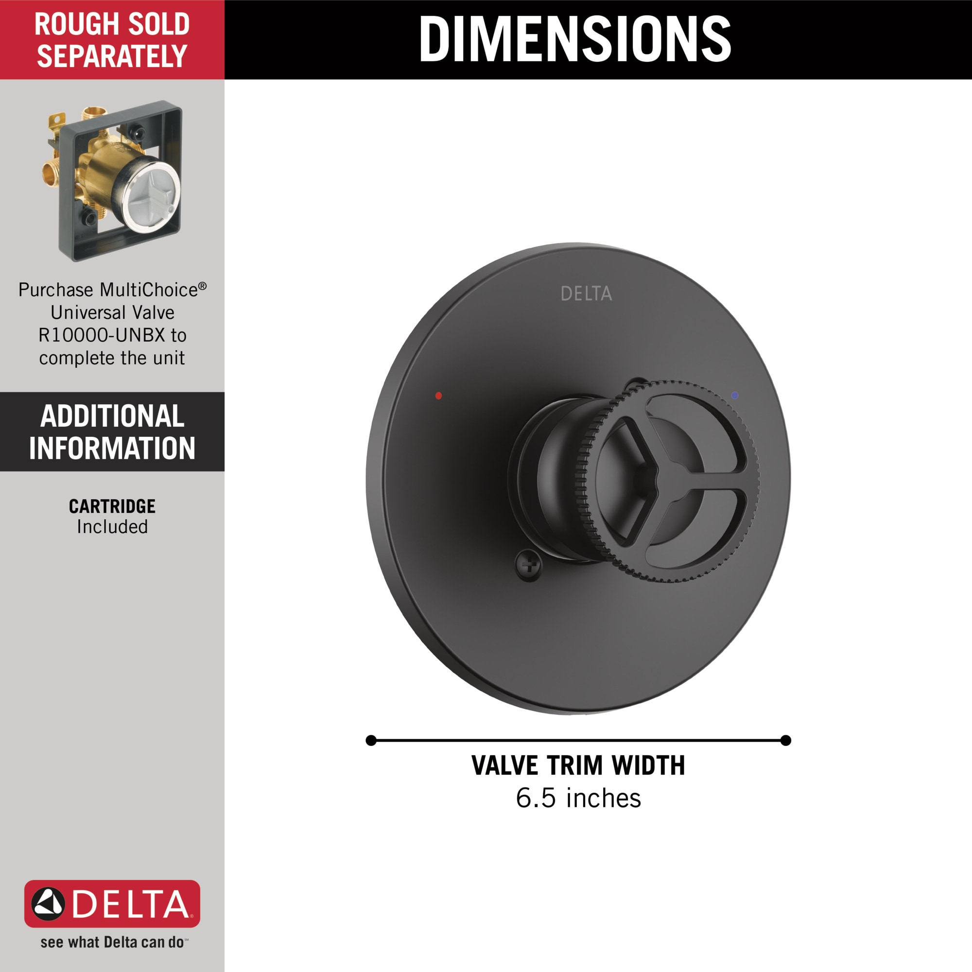 Delta T14058-BL Bath-Shower-Facc - View #3