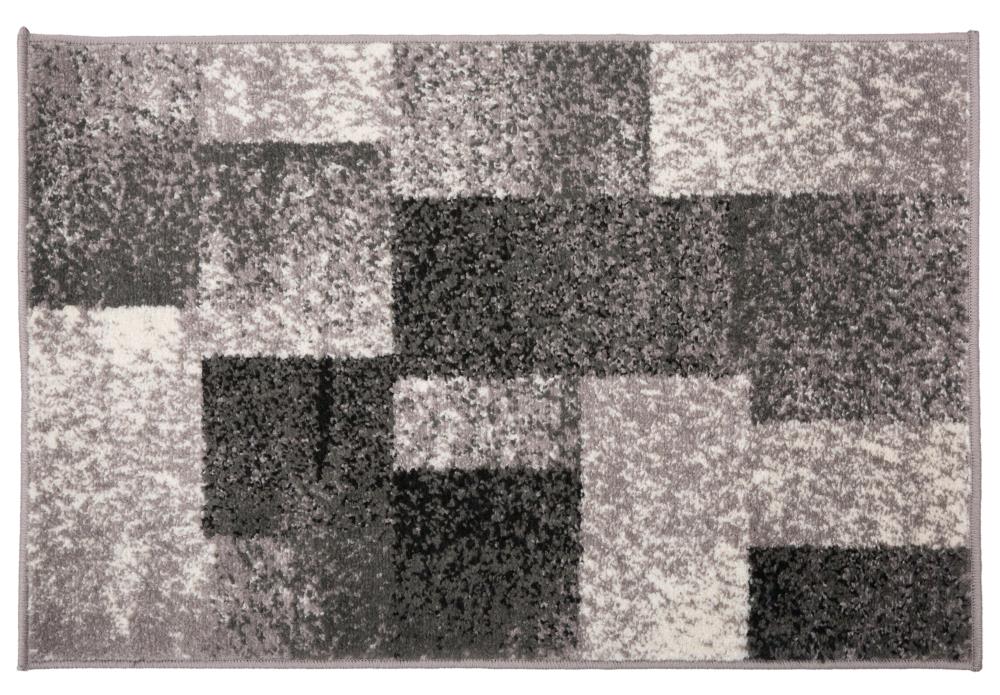 Modern Distressed Geometric Area Rug 2' x 3' in Gray