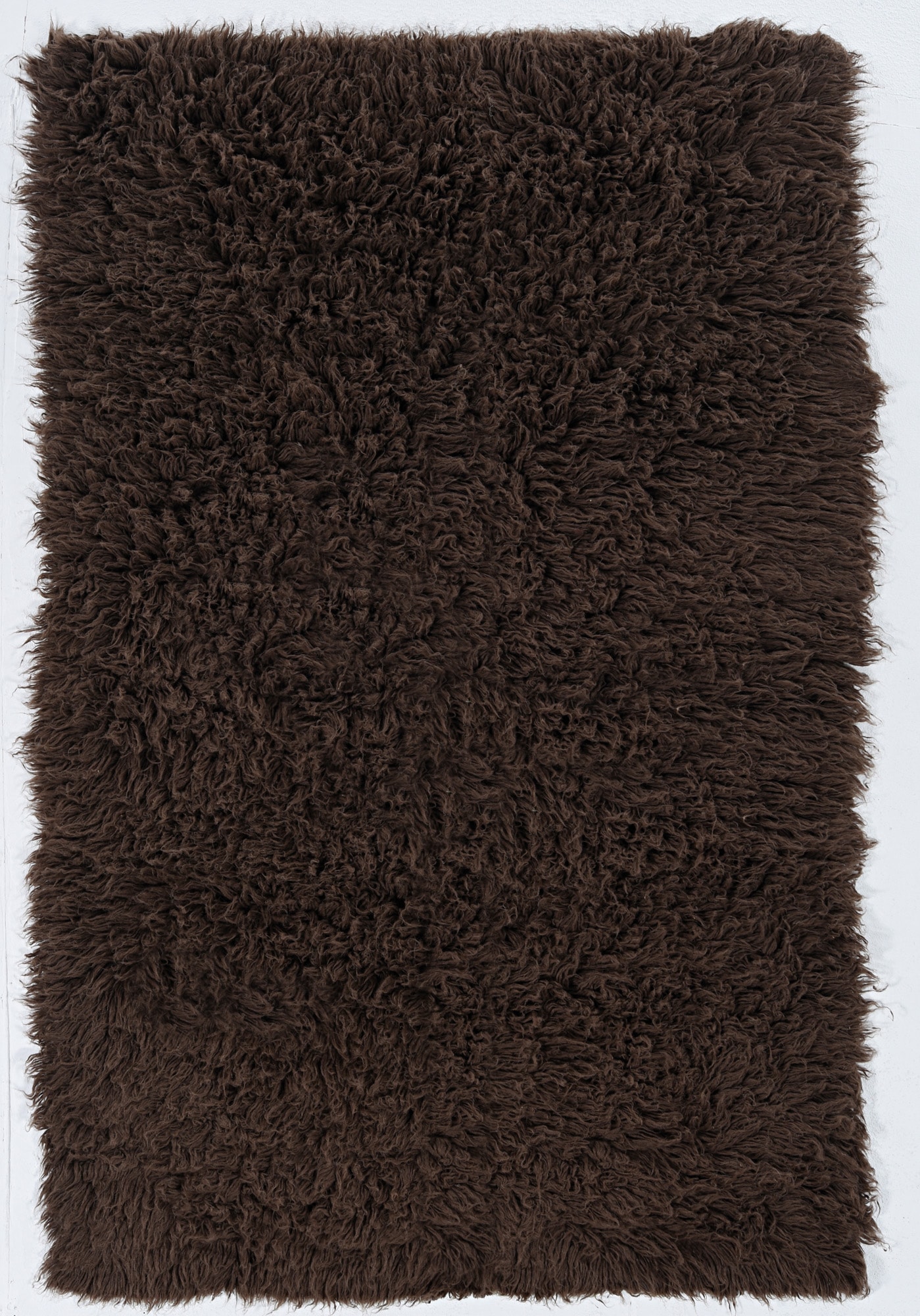 Linon New Flokati 3 X 5 (ft) Wool Cocoa Wool Indoor Solid Area Rug
