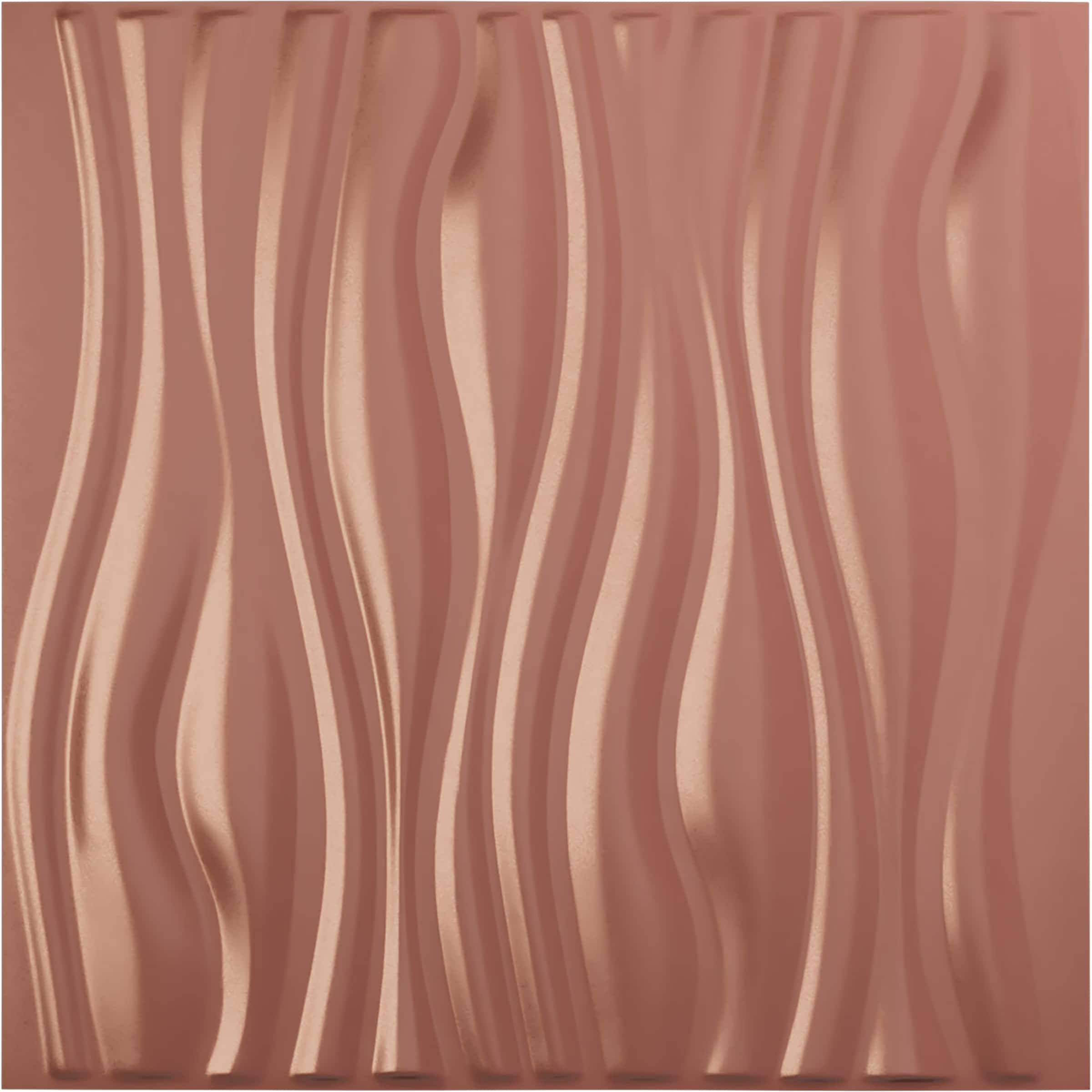 Ekena Millwork WP20X20LEFCP-CASE-12 19-5/8-in x 19-5/8-in Embossed Paintable/Stainable Pink PVC Wall Panel ( 12 -Pack, Covers 32.04-sq ft )