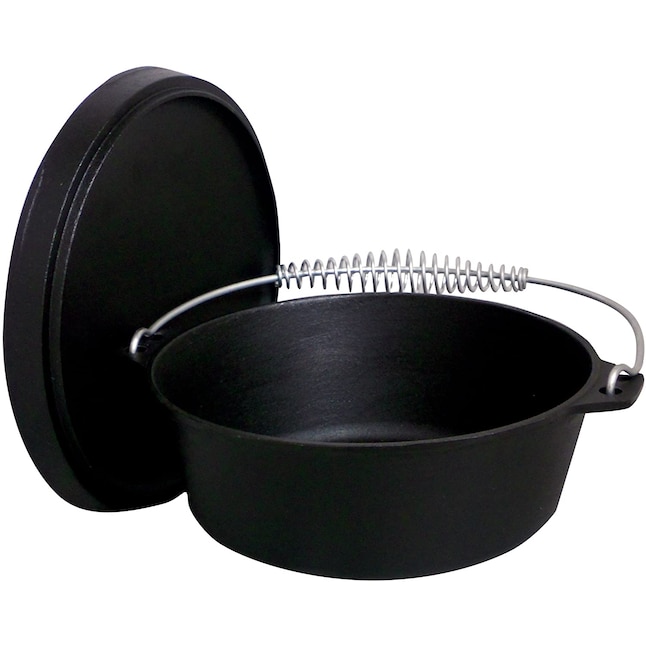 King Kooker Preseasoned Cast Iron Griddle and Pan Set in the Grill