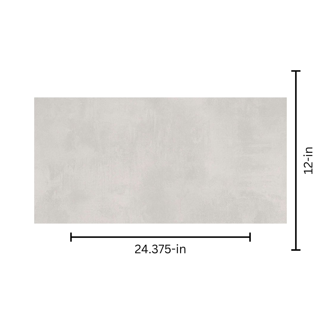 The Tile Life Studio Blanco 12-in x 24-in Matte Porcelain Cement Look ...