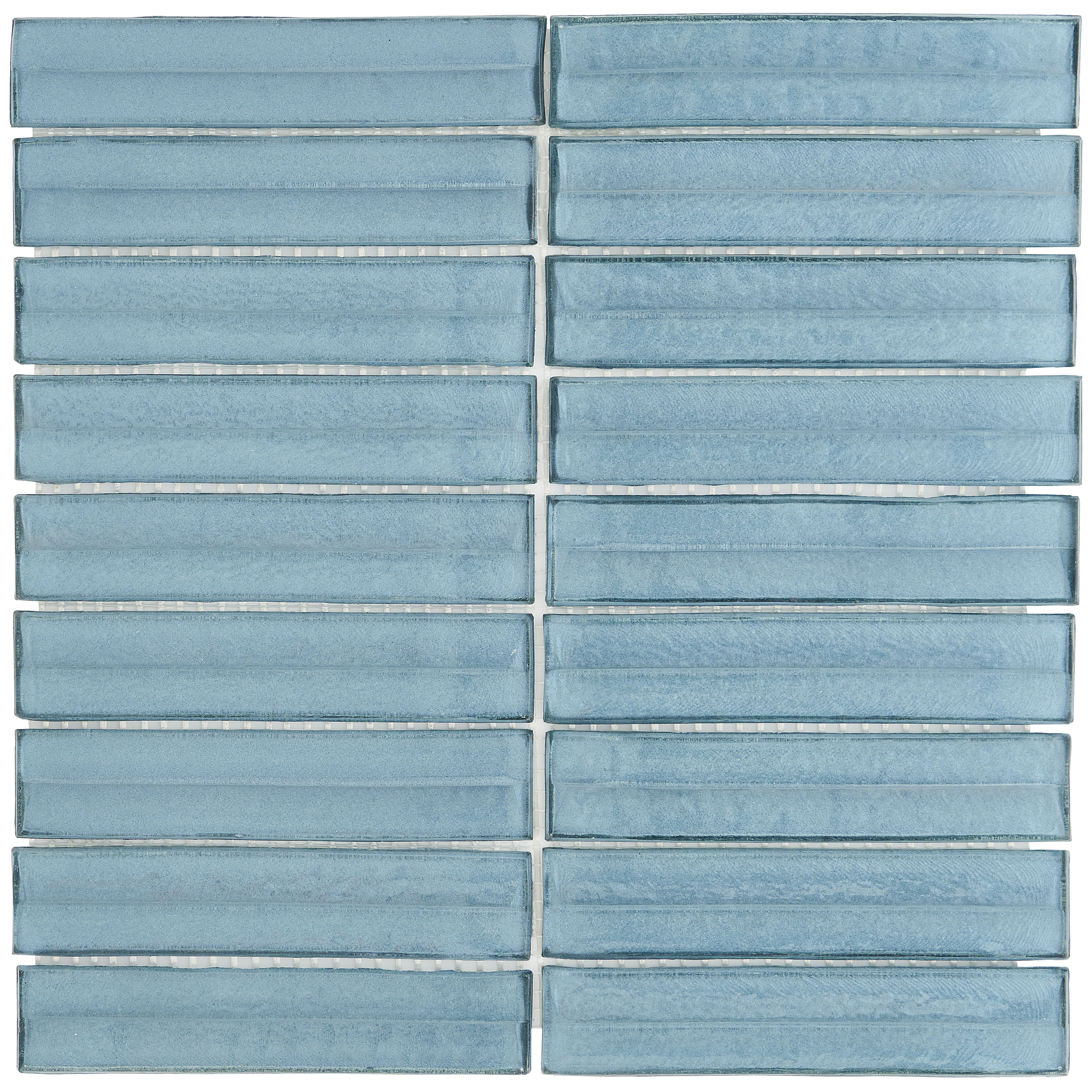 Artmore Tile EXT3RD105453 Sample - Rivulet Sky 4-in x 6-in Polished Glass Patterned Wall Tile