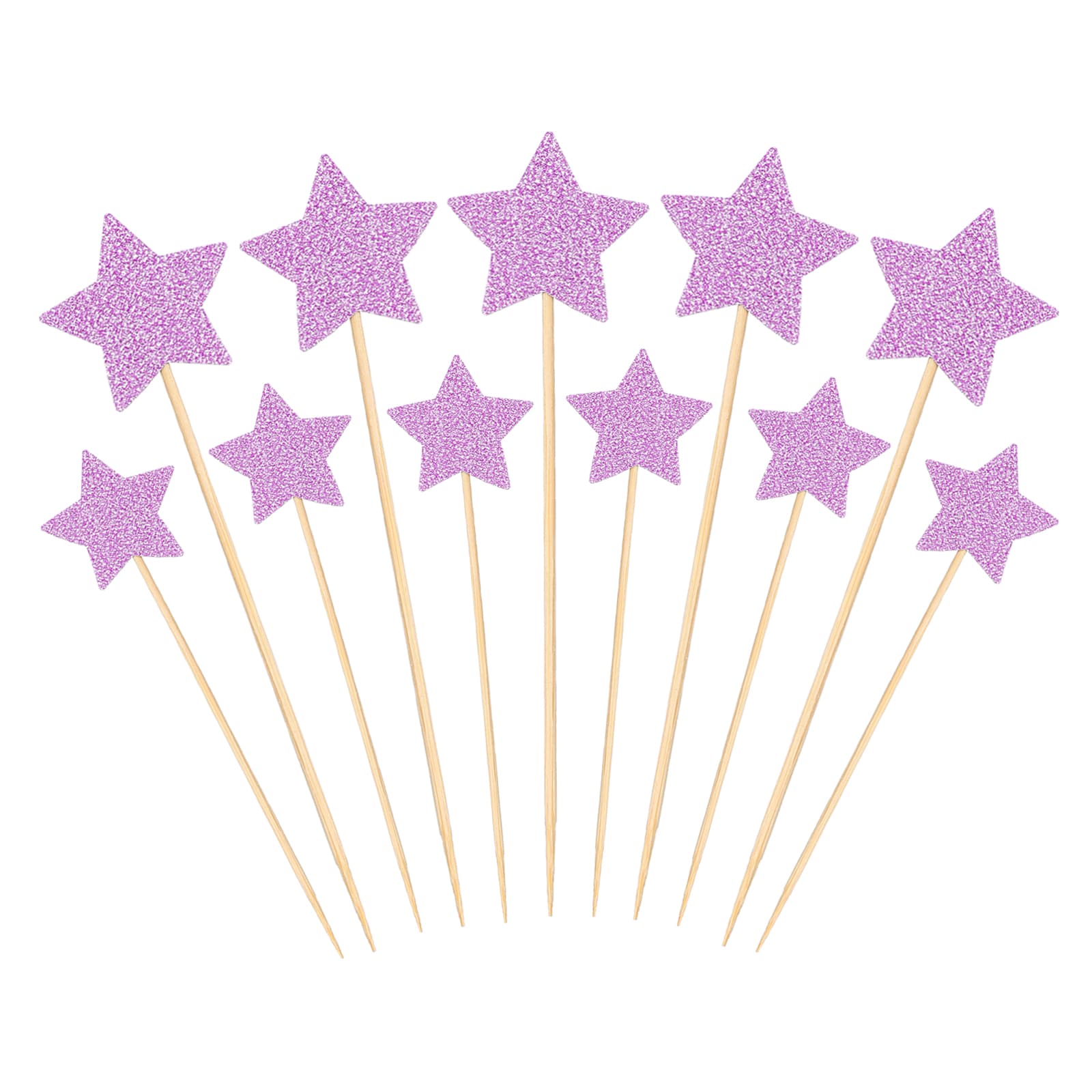 PATIKIL Little Star Cupcake Toppers 50 Pcs Star Cupcake Picks Birthday Cake Decorations for Wedding Engagement Bridal Shower Party Supplies Pink