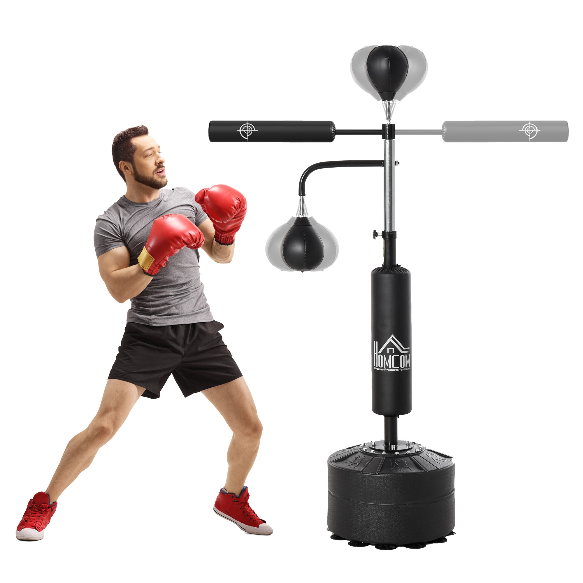 Soozier 4-in-1 Punching Bag for Adults Freestanding Boxing Bag