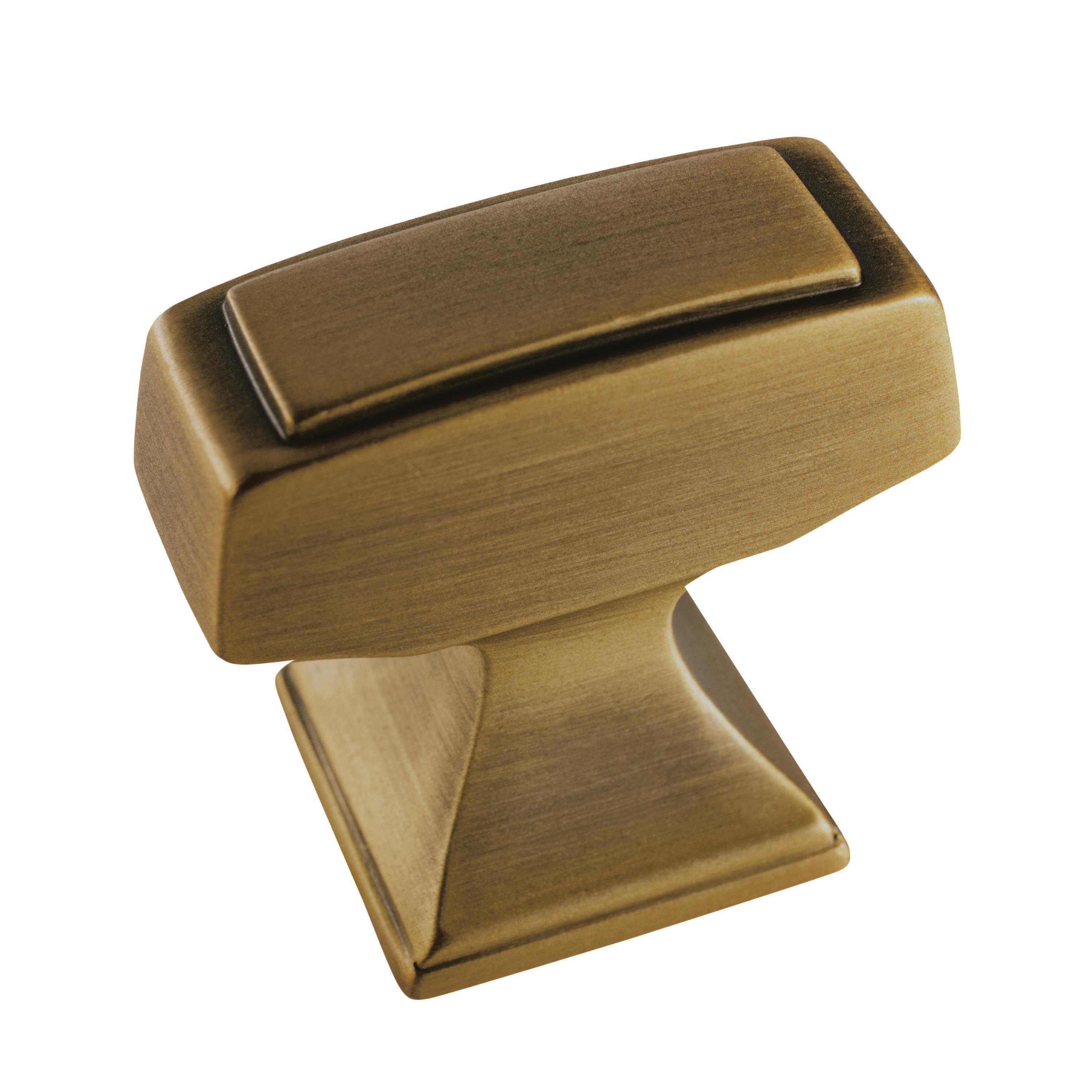 Amerock Mulholland 1-1/4-in Gilded Bronze Bar Traditional Cabinet Knob ...