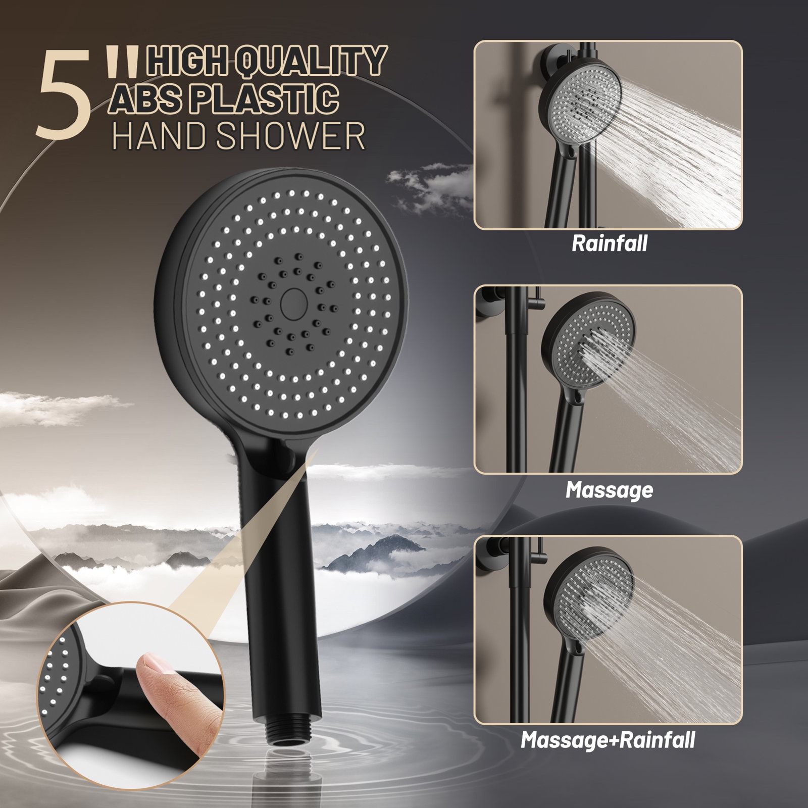WELLFOR WB-H#RB0824 Showerhead-Bar-Panels - View #3