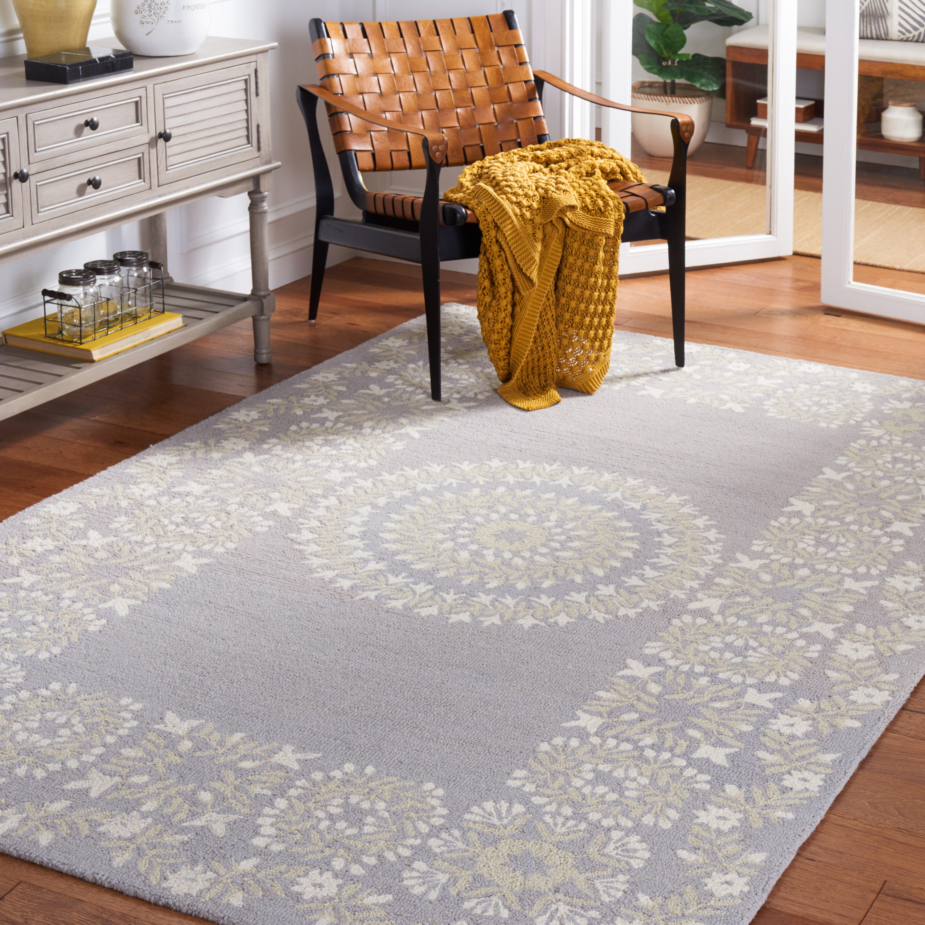  Empire 826 Gray/Green Traditional 4ft x 6ft Small Rectangle Rug