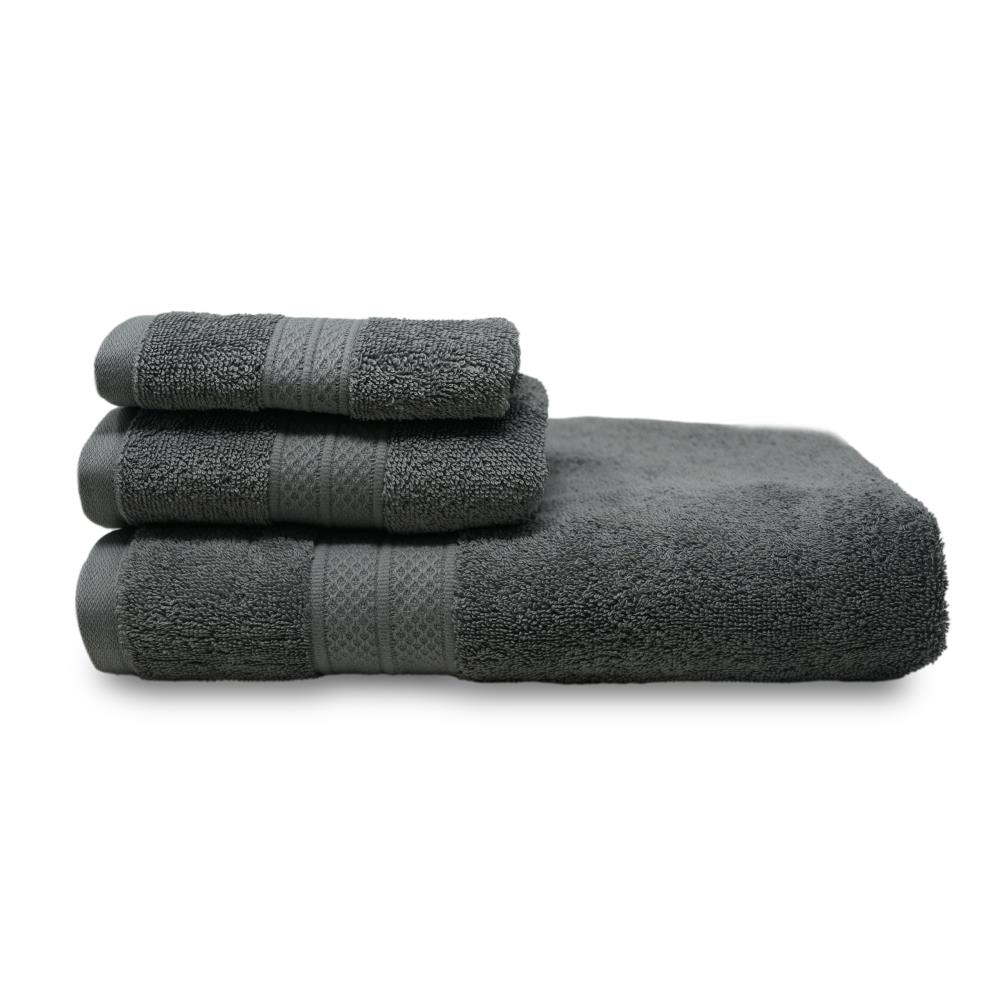 allen + roth Denim Cotton Quick Dry Bath Towel in the Bathroom