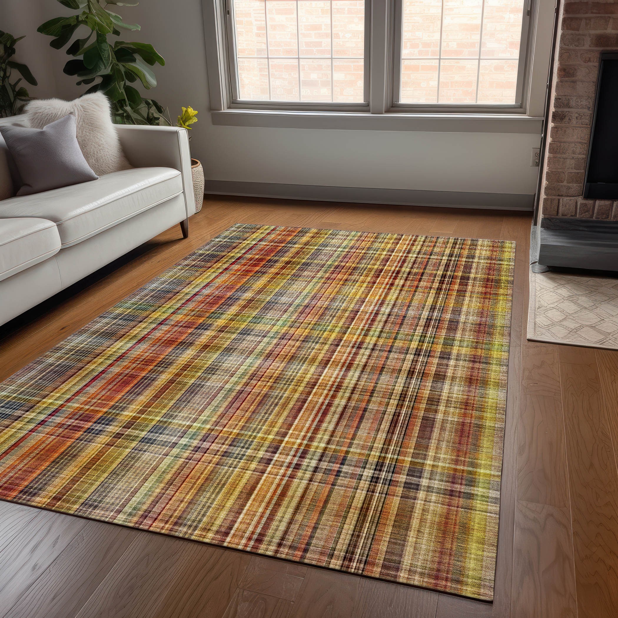 Addison Rugs ACN541PK9X12 Chantille ACN541PK 9 x 12 (ft) Polyester Paprika Rectangular Indoor/Outdoor Floral/Botanical Machine washable Area rug