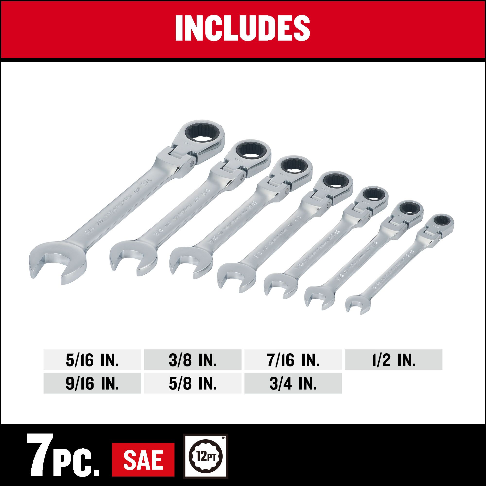 CRAFTSMAN CMMT87010 Ratcheting-Wrench-Sets - View #2